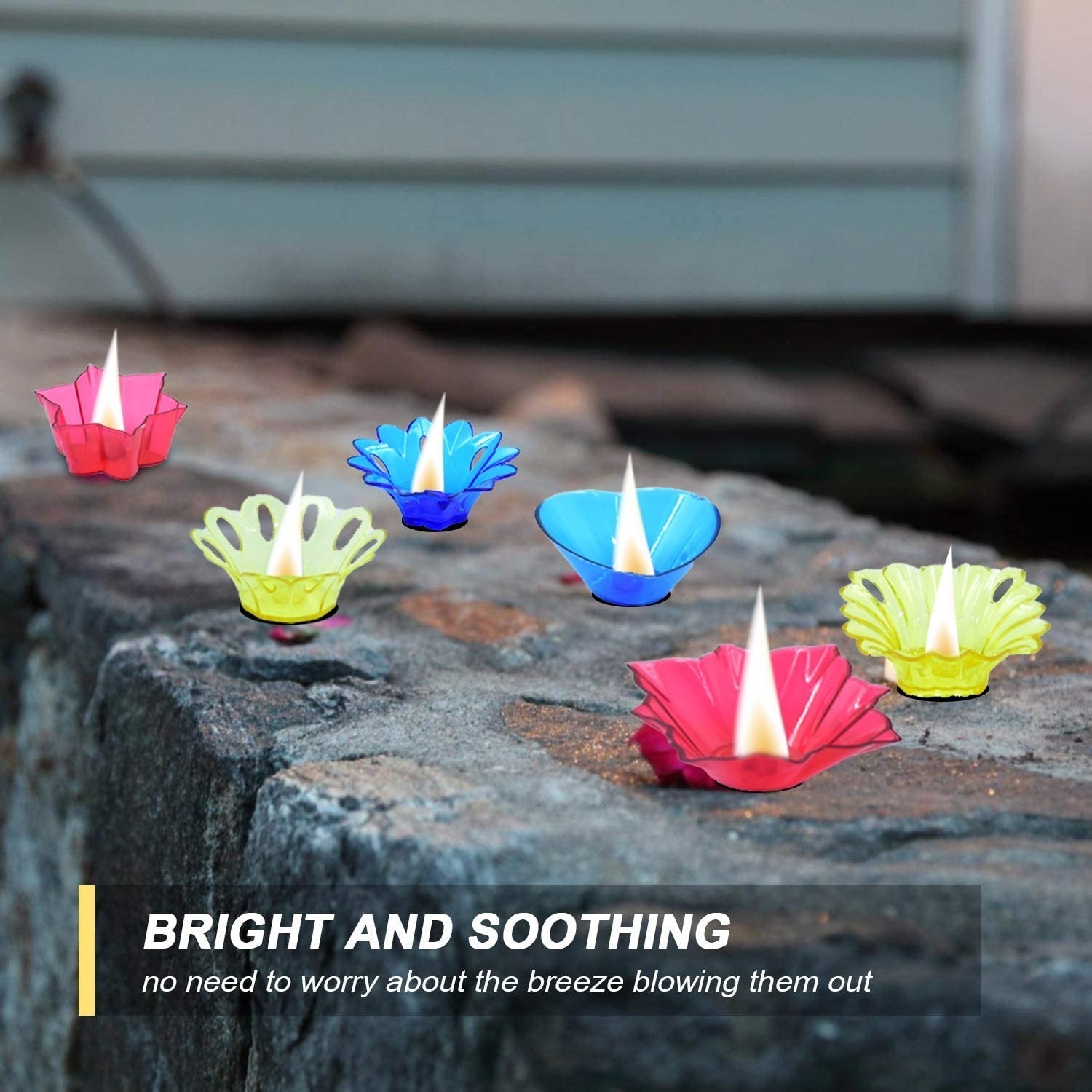 Candle Cup with Multi Shape  (Multicolor) (12 Pcs Set) - Bhavnagar Deodap