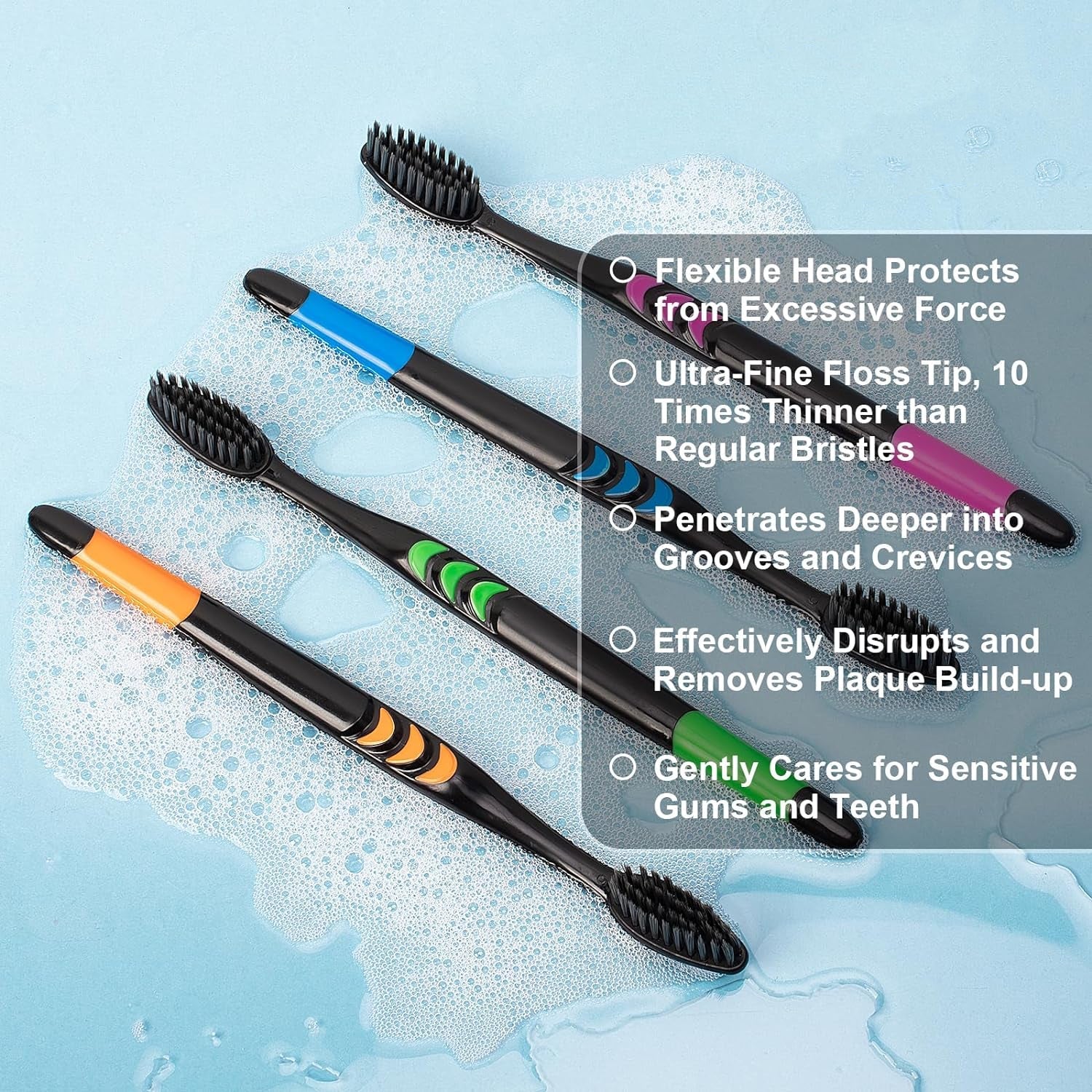 Plastic Toothbrush With Plastic Round Box for Men and Women, Kids, Adults Plastic Toothbrush (10 pcs Set) - Bhavnagar Deodap