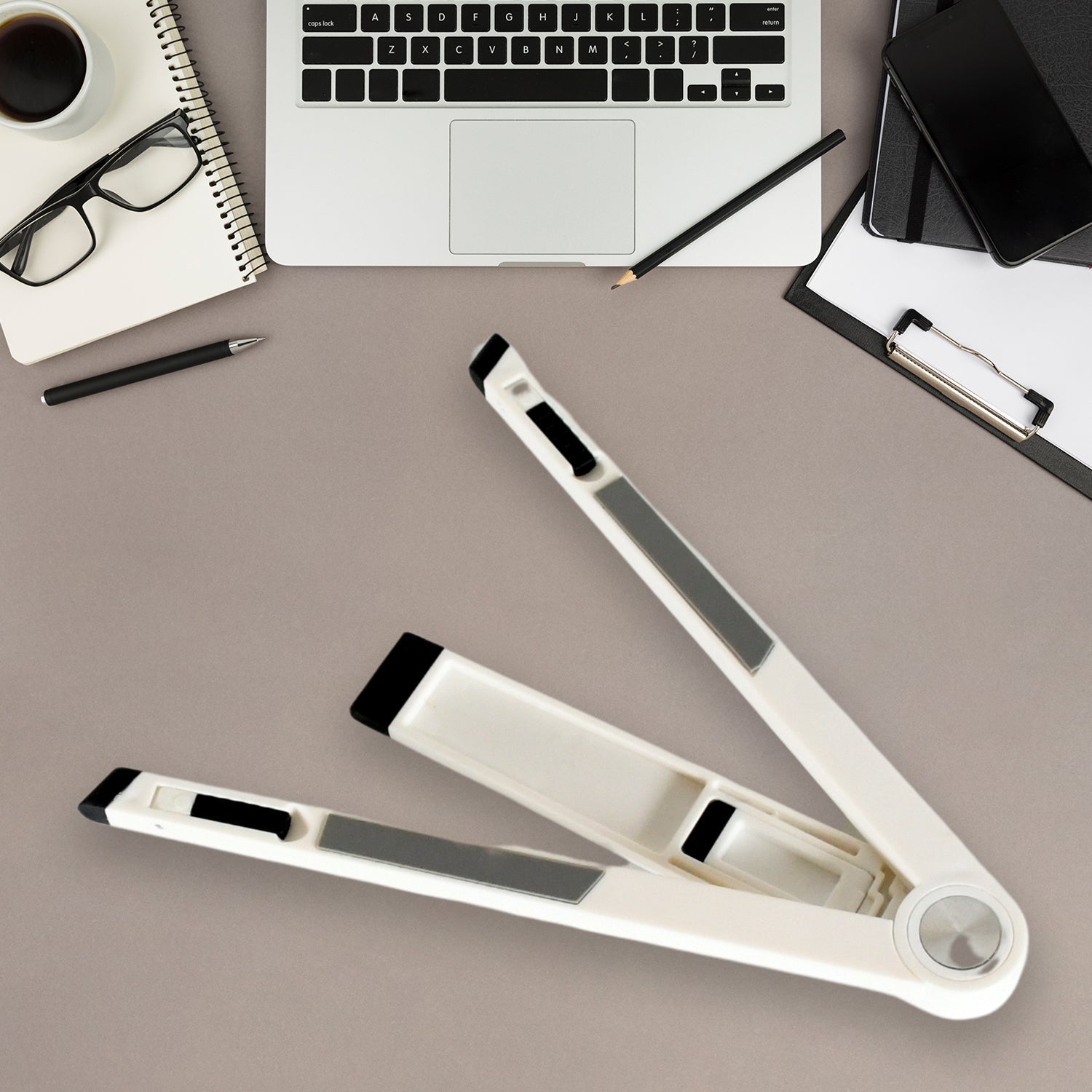 Slim Tablet Mobile Stand Adjustable Foldable Tablet Stand Scaffold (1 Pc) - Bhavnagar Deodap
