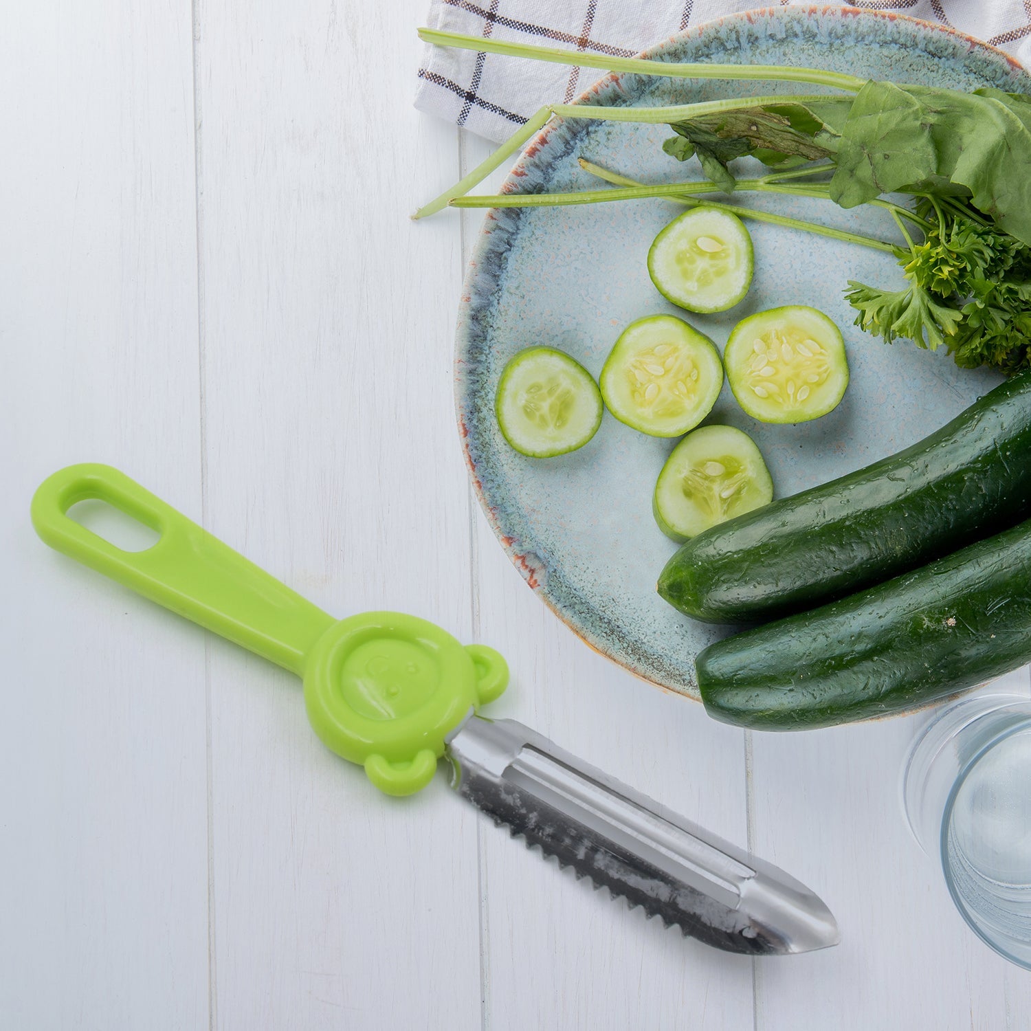 Multi-Purpose Stainless Steel Peeler With Handle For Vegetables,  2 in 1 Potato Peeler and Cutter, Stainless Steel Potato Peeler, grated Carrot, grated, Suitable for Peeling and shredding Fruit and Vegetables Kitchen Accessories (1 Pc) - Bhavnagar Deodap