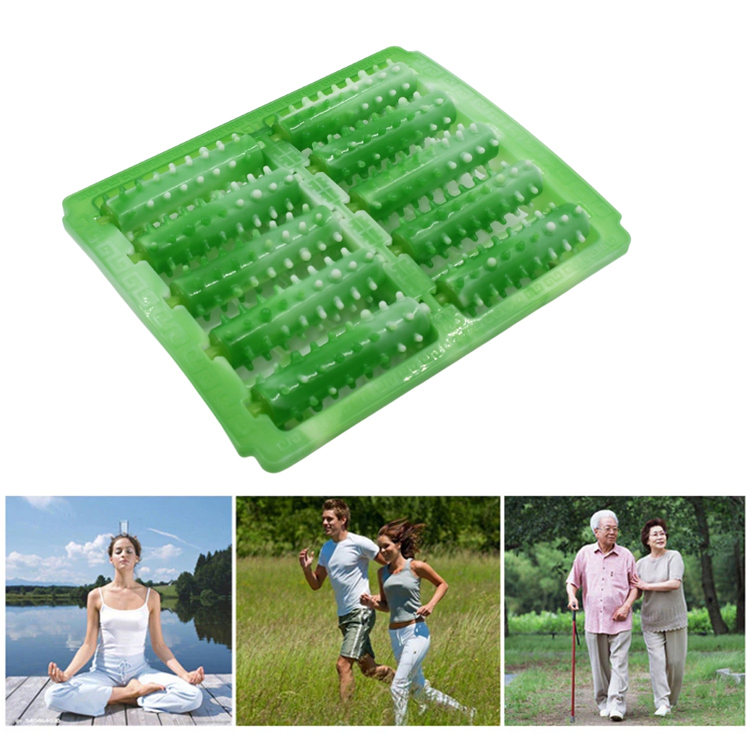 Massager Roller, Deodorant Dual Plastic Foot Massager Roller Foot Massager Plantar Fasciitis, Stress, Heel and Arch Pain Deep Tissue Therapy with Reflexology Chart Acupressure For Foot - Bhavnagar Deodap