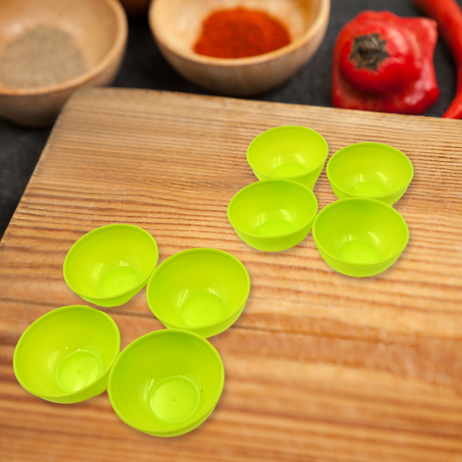 Multipurpose Small Round Plastic Bowl / Katori, Microwave Safe Reusable Lightweight Bowl, Dishwasher Safe Chutney Bowl (8 Pcs Set) - Bhavnagar Deodap