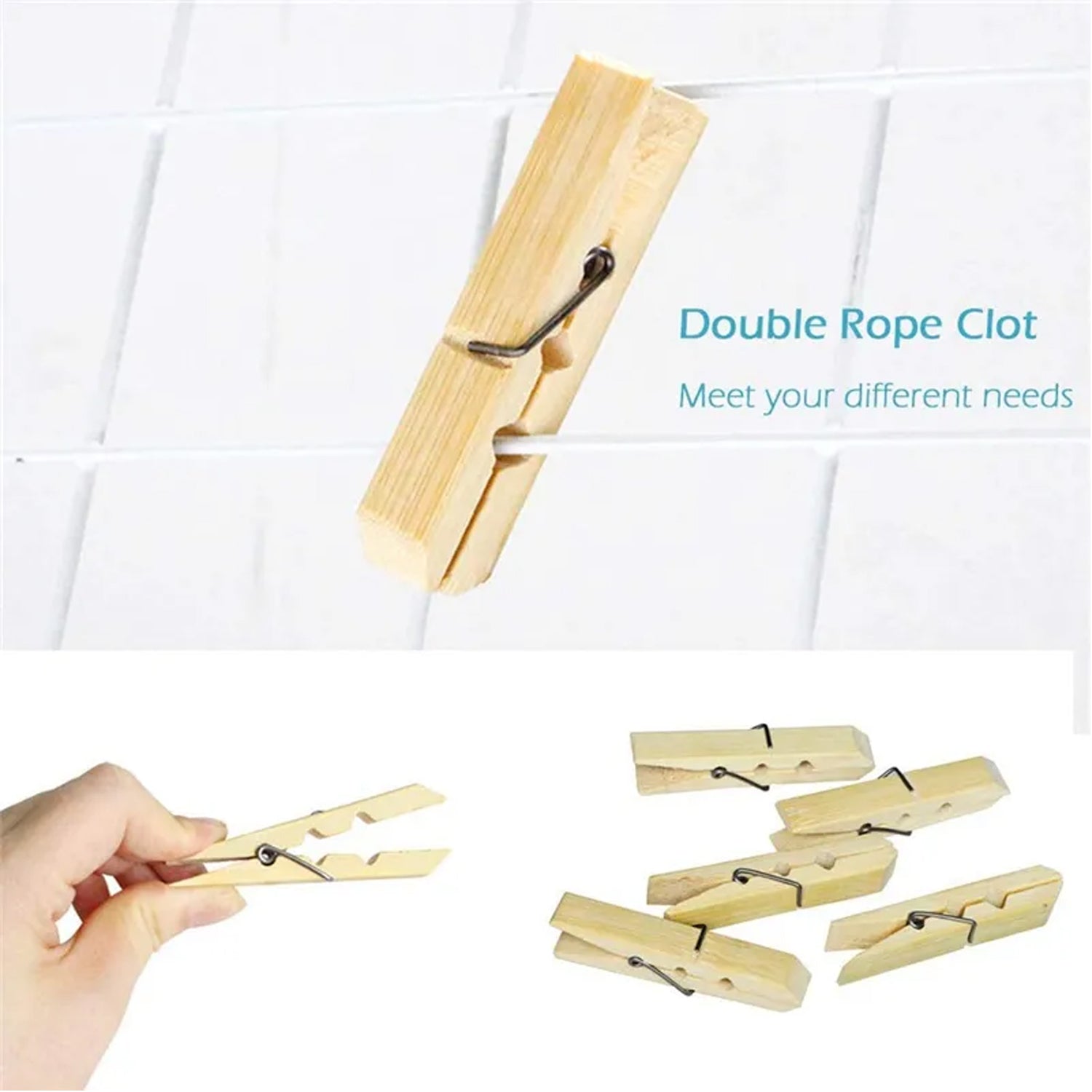 Multipurpose Wooden Heavy Clip (20 Pieces) for Clothespin , Dryer, Hanger, Photo Paper Peg Pin, Craft Clips for School Arts Crafts Decoration - Bhavnagar Deodap