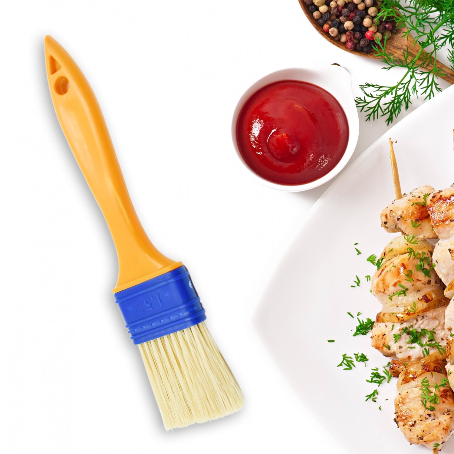 Multifunction Basting Brush for Cooking Pastry Brush Baking Food Butter Brush Dusting Brush for Cooking Grease Brush for Baking Dishwasher Safe Grilling / Hairbrush / Corn (2 Pcs Set) - Bhavnagar Deodap