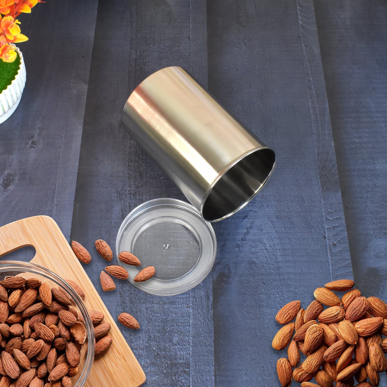 Multipurpose Stainless Steel Airtight Containers with See Through Lid (1 Pc / 1000 ML) - Bhavnagar Deodap