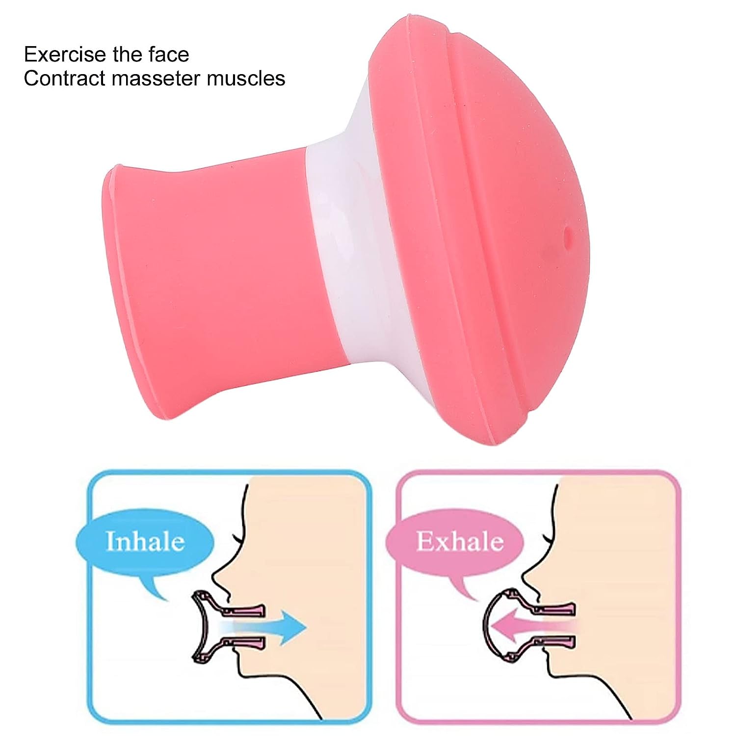 SILICONE FACIAL JAW EXERCISER BREATHING TYPE FACE SLIMMER, BREATHING TYPE FACE SLIMMER FACE LIFT INHALING & EXHALING TOOL, LOOK YOUNGER AND HEALTHIER - HELPS REDUCE STRESS AND CRAVINGS (Card Packing) - Bhavnagar Deodap