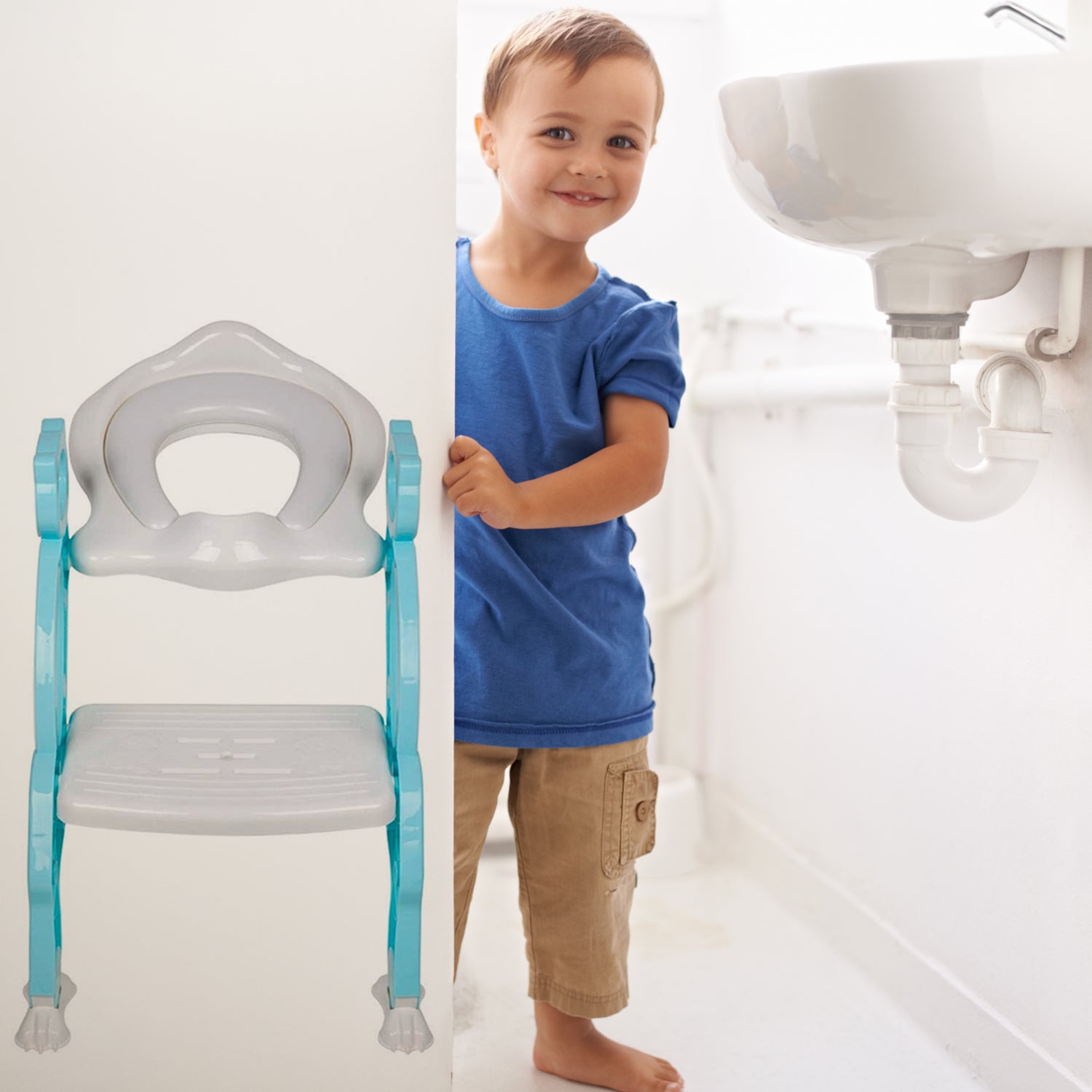 2 In 1 Potty Training Toilet Seat with Step Stool Ladder For Toddlers - Bhavnagar Deodap