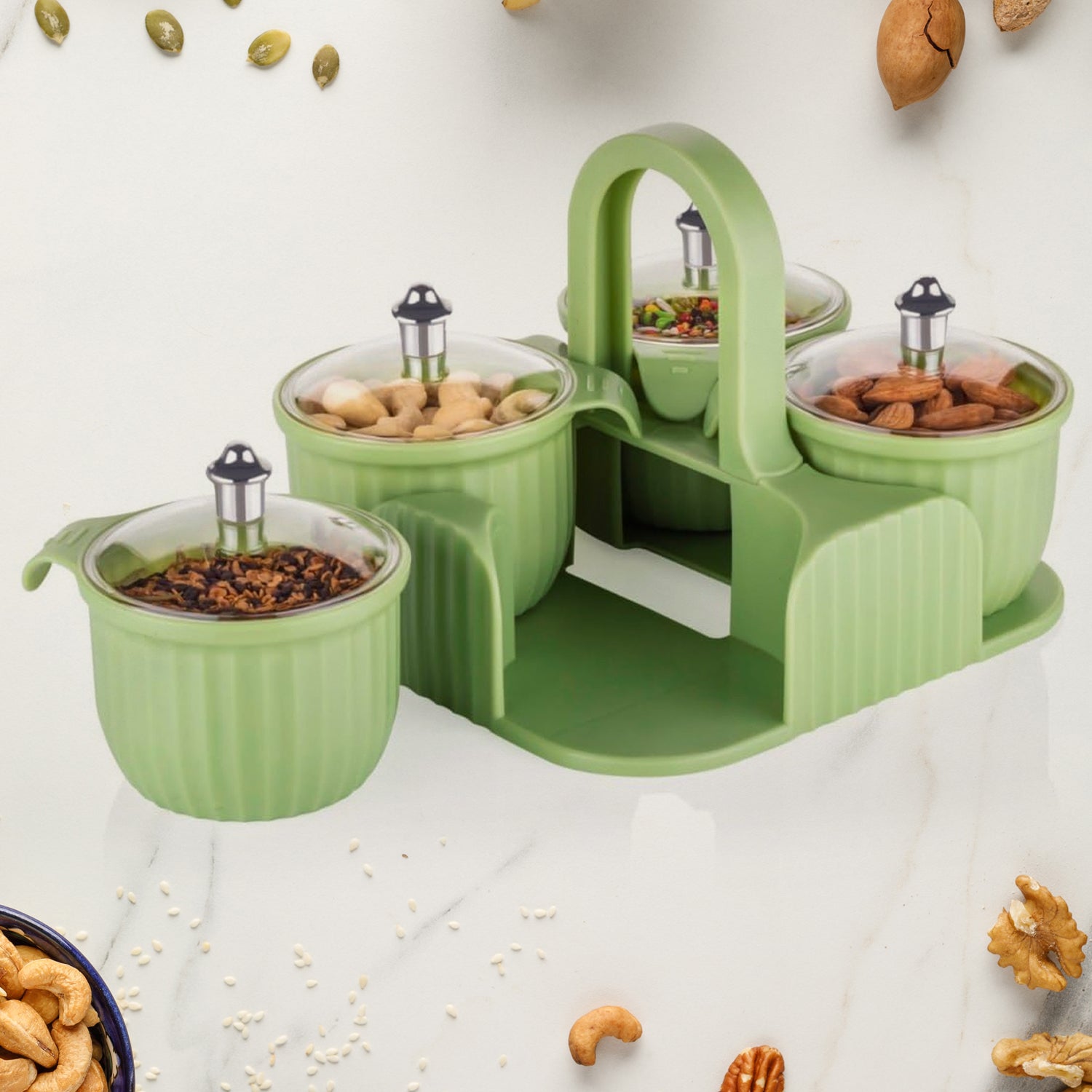 Multipurpose Plastic Storage Container Set: Kitchen Jars, Spices, Cookies - Bhavnagar Deodap