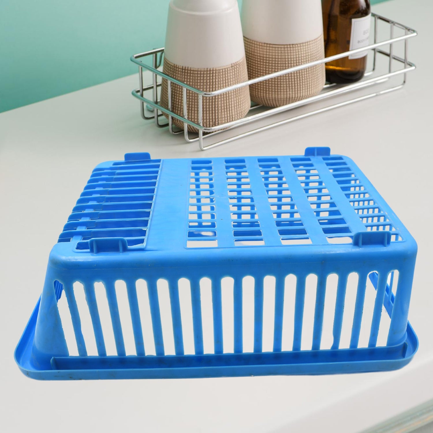 Unbreakable Plastic 3 in 1 Kitchen Sink Drainer Drying Rack (Without Bottom Tray) (MOQ :- 6 Pc) - Bhavnagar Deodap