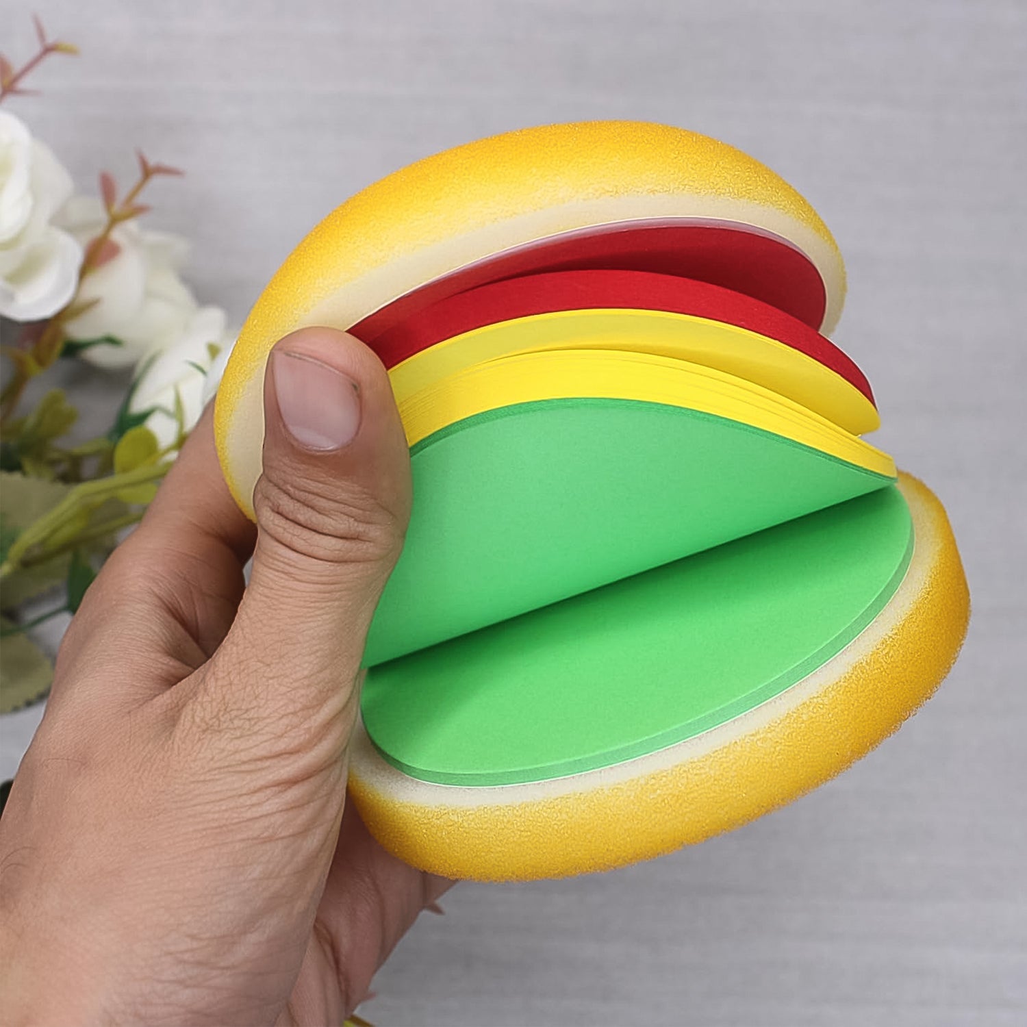 Burger Shaped Note  /  Sticky Notes  /  Memo Notes, Unique Mini Notes (Multicolor) - Bhavnagar Deodap