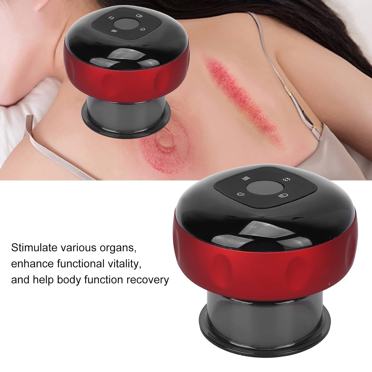 Electric Intelligent Breathing Cupping Massage Instrument The Smart Cupping Therapy Set's Massager for Muscle and Joint Pain Cellulite Massage Back Pain Relief for Back Shoulder Leg (1 Pc) - Bhavnagar Deodap