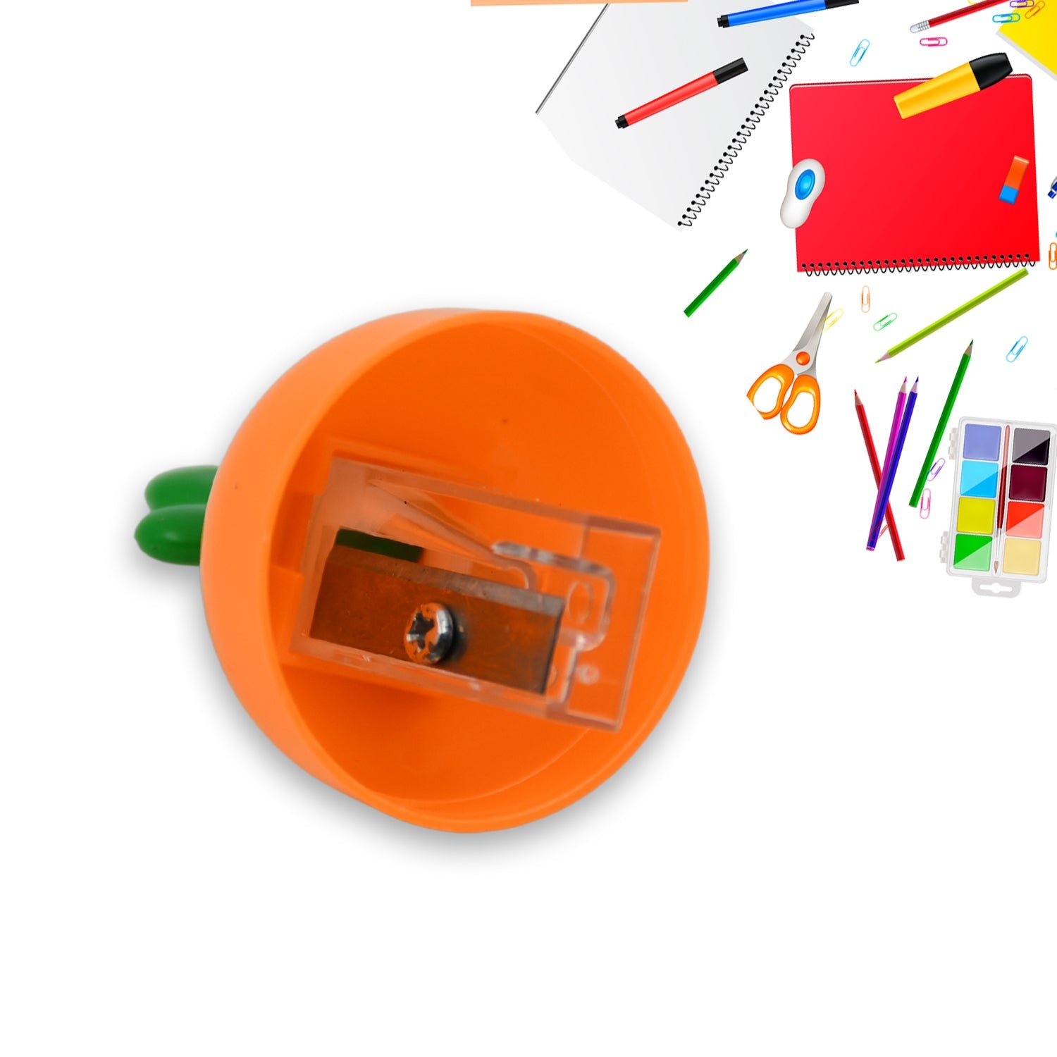 Student Pencil Sharpener Cartoon Simple Carrot Pencil Sharpener Suitable for Students, Children, School, Stationery (1 Pc) - Bhavnagar Deodap