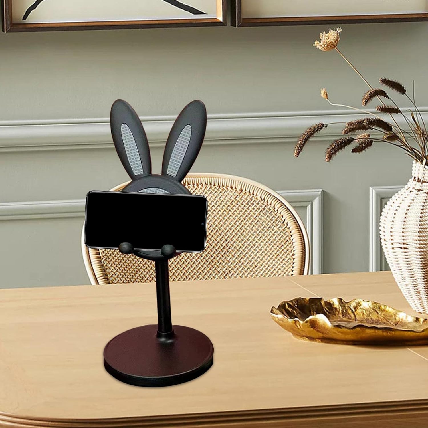 Cute Bunny Phone Stand, Angle Height Adjustable Phone Stand for Desk, Kawaii Phone Holder Desk Accessories, Easter Bunny Gifts Favor for Girl & Boys Accessories for Phone, Tablet, Easter Gifts Favors - Bhavnagar Deodap