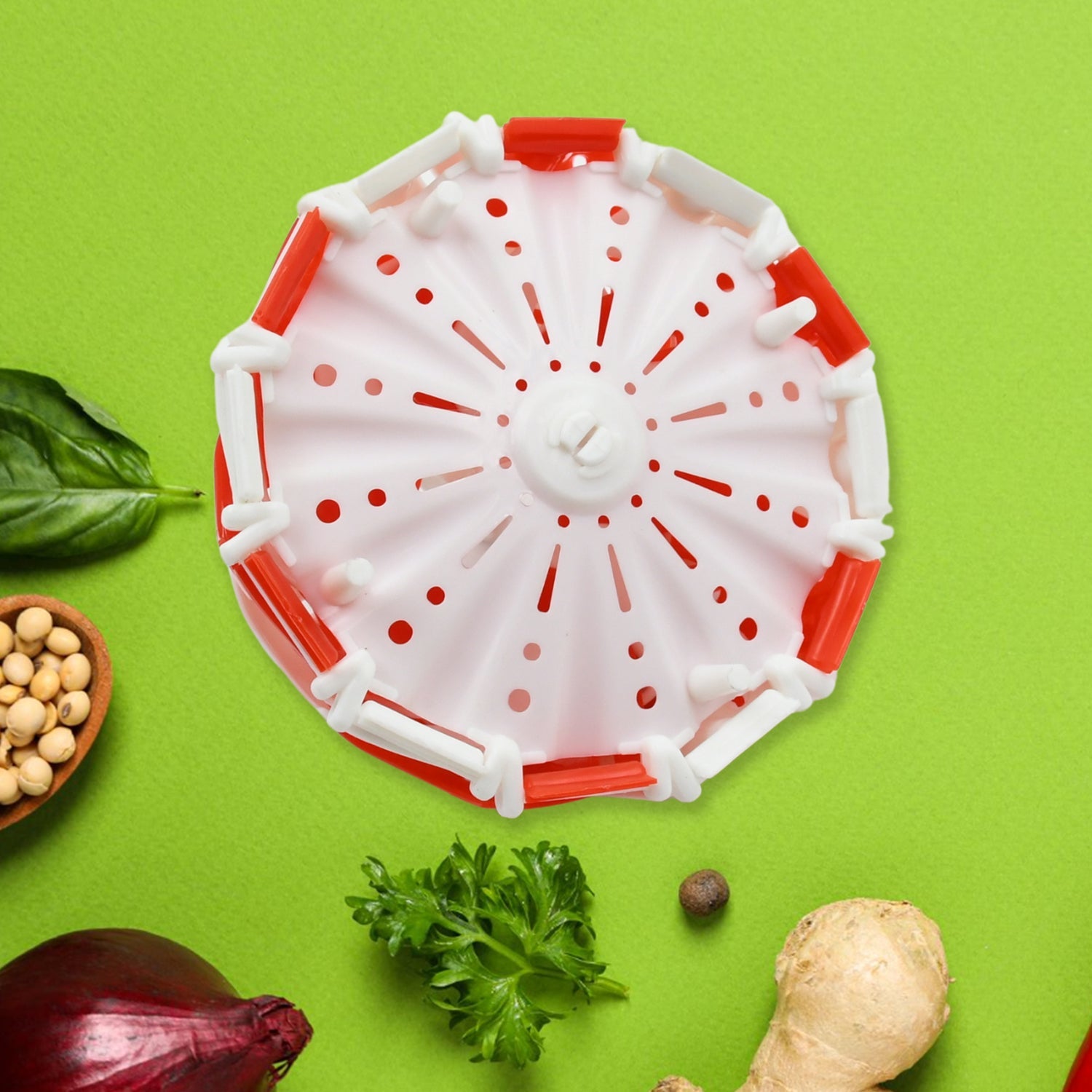 Foldable Lotus Shape Basket Tray for Multi-use (1 Pc) - Bhavnagar Deodap