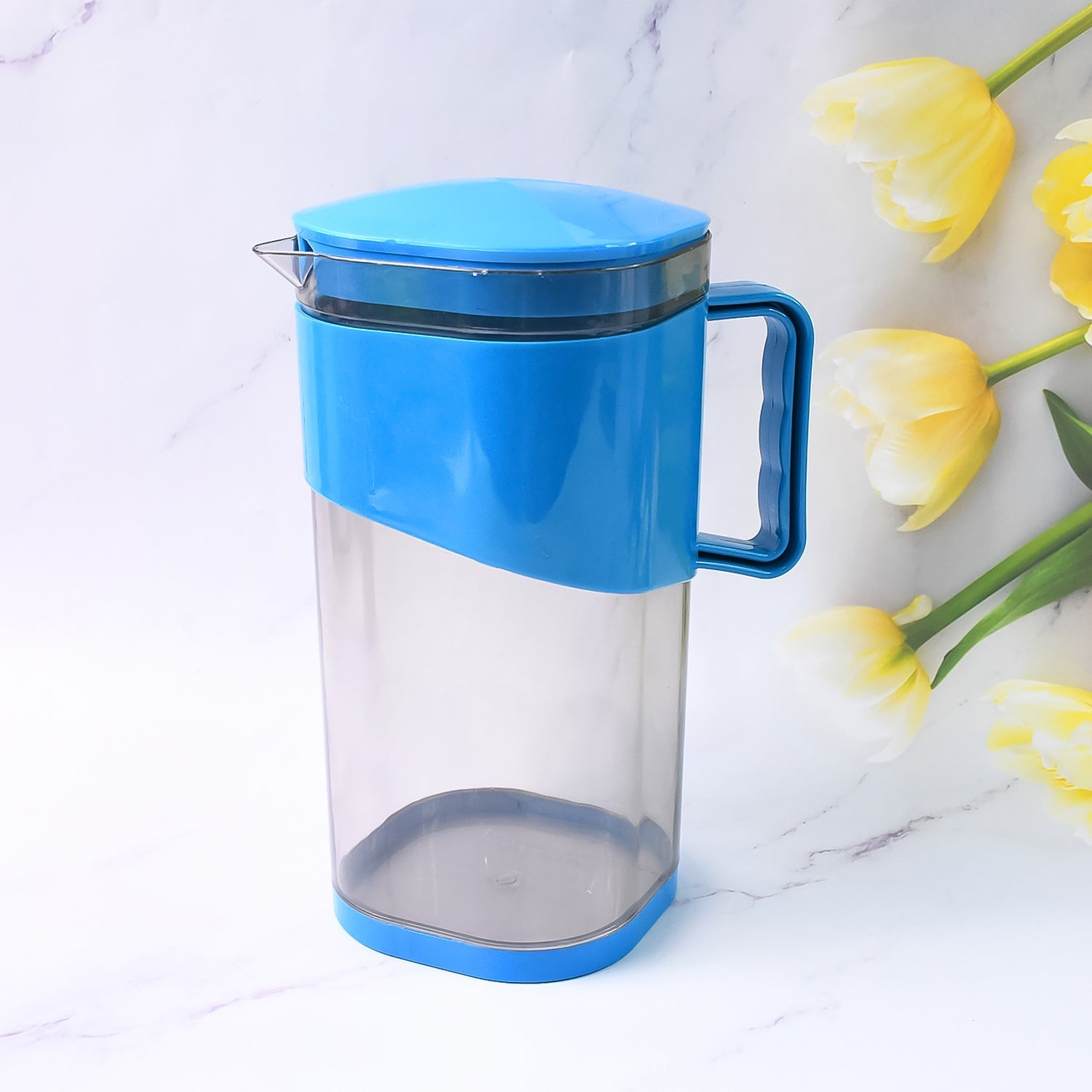 BPA-Free Plastic Water & Juice Jug with Lid and Handle