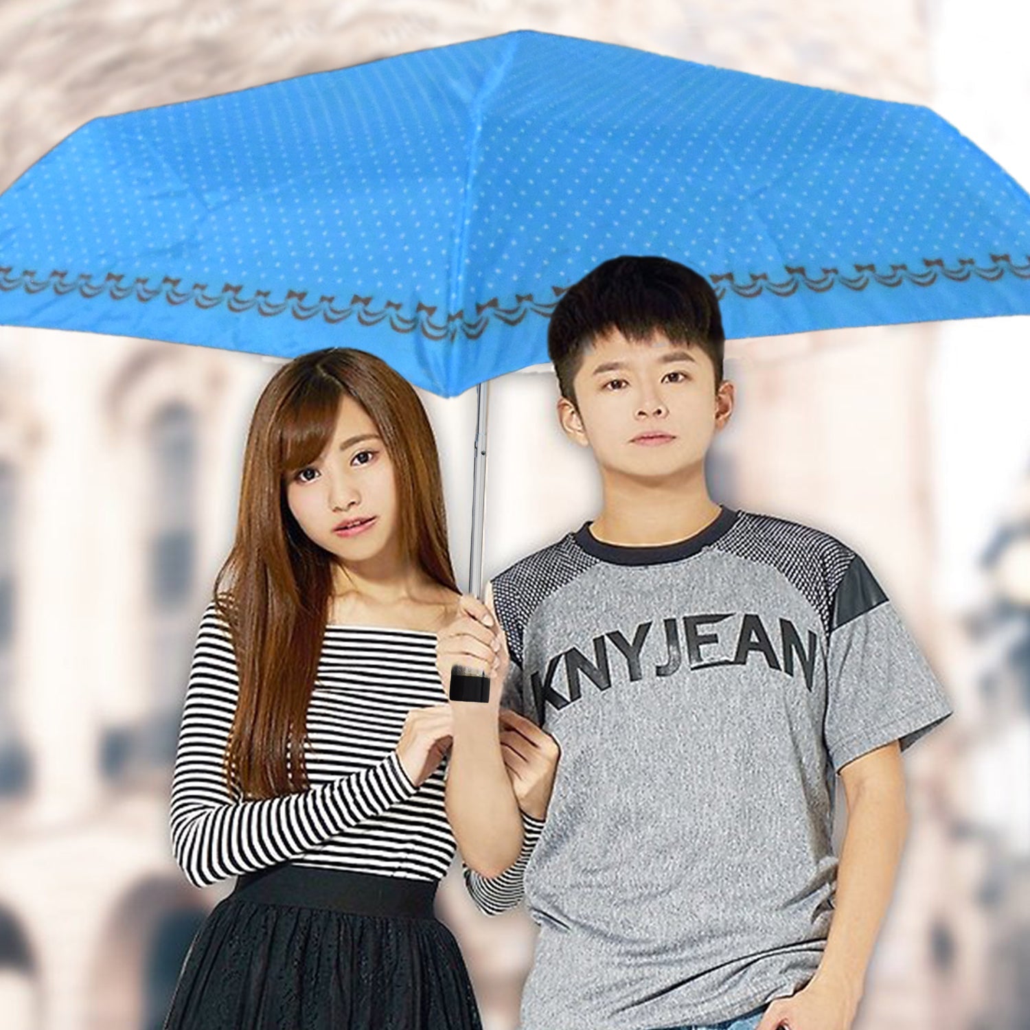 3-Fold Sun Protective Solid Foldable Outdoor Umbrella, Portable Sun, UV Protection Lightweight Rain Umbrella For Girls, Women, Men, Boys (1 pc) - Bhavnagar Deodap