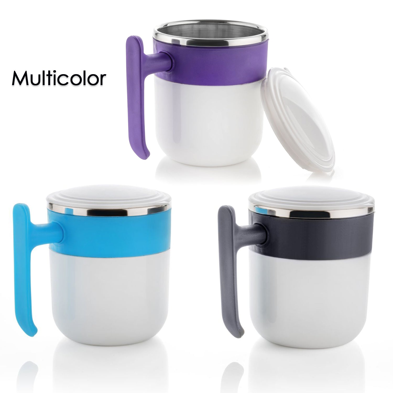 Stainless Steel Lid Cover Hot Coffee/Tea Mug Hot Insulated Double Wall Stainless Steel, Coffee and Milk Cup with Lid - Coffee Cup (1 Pc ) - Bhavnagar Deodap