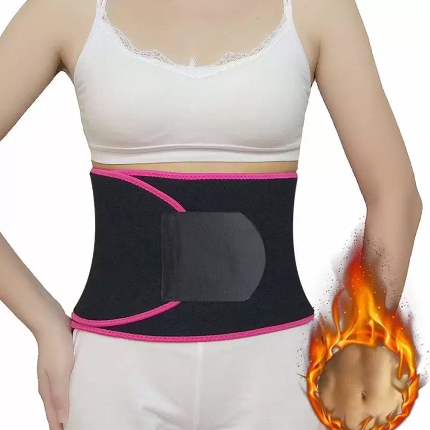 Waist Support Belt Neoprene Ab Belt Trainer, Stomach Wrap Tummy Belt / Belly Tummy Yoga Wrap Back Exercise Body Wrap - Bhavnagar Deodap