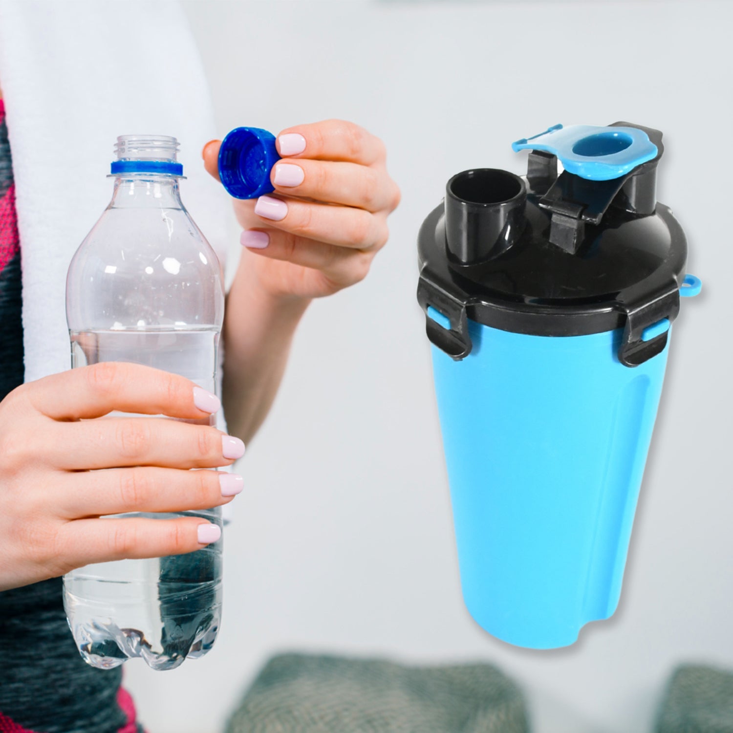 Plastic Sports Double Wall Water Bottle, High Quality Water Bottle, BPA-Free & Leak-Proof! For Kids' School, For Fridge, Office, Sports, School, Gym, Yoga (1 Pc / 400 ML Approx) - Bhavnagar Deodap