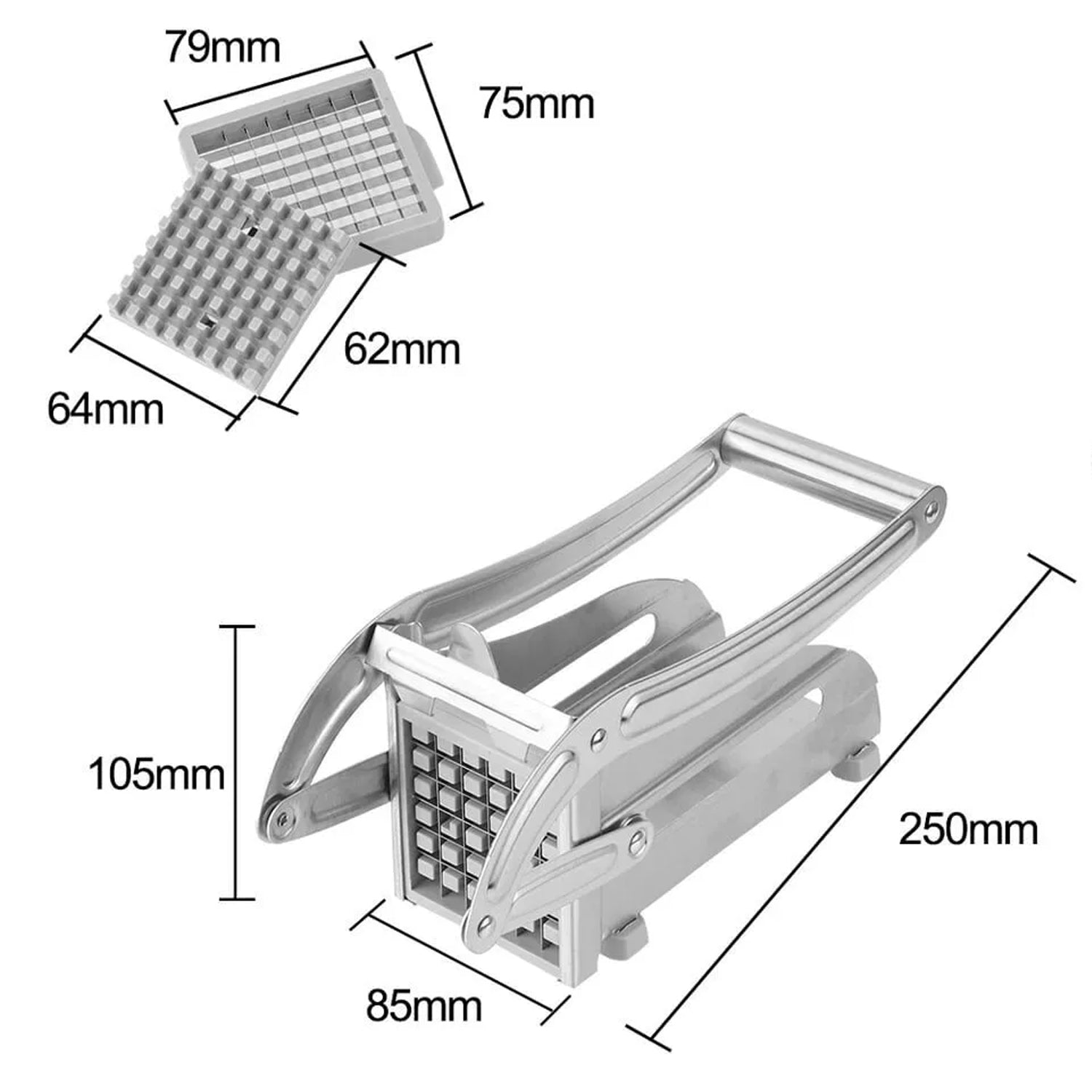 FRENCH FRIES POTATO CHIPS STRIP CUTTER MACHINE WITH BLADE - Bhavnagar Deodap