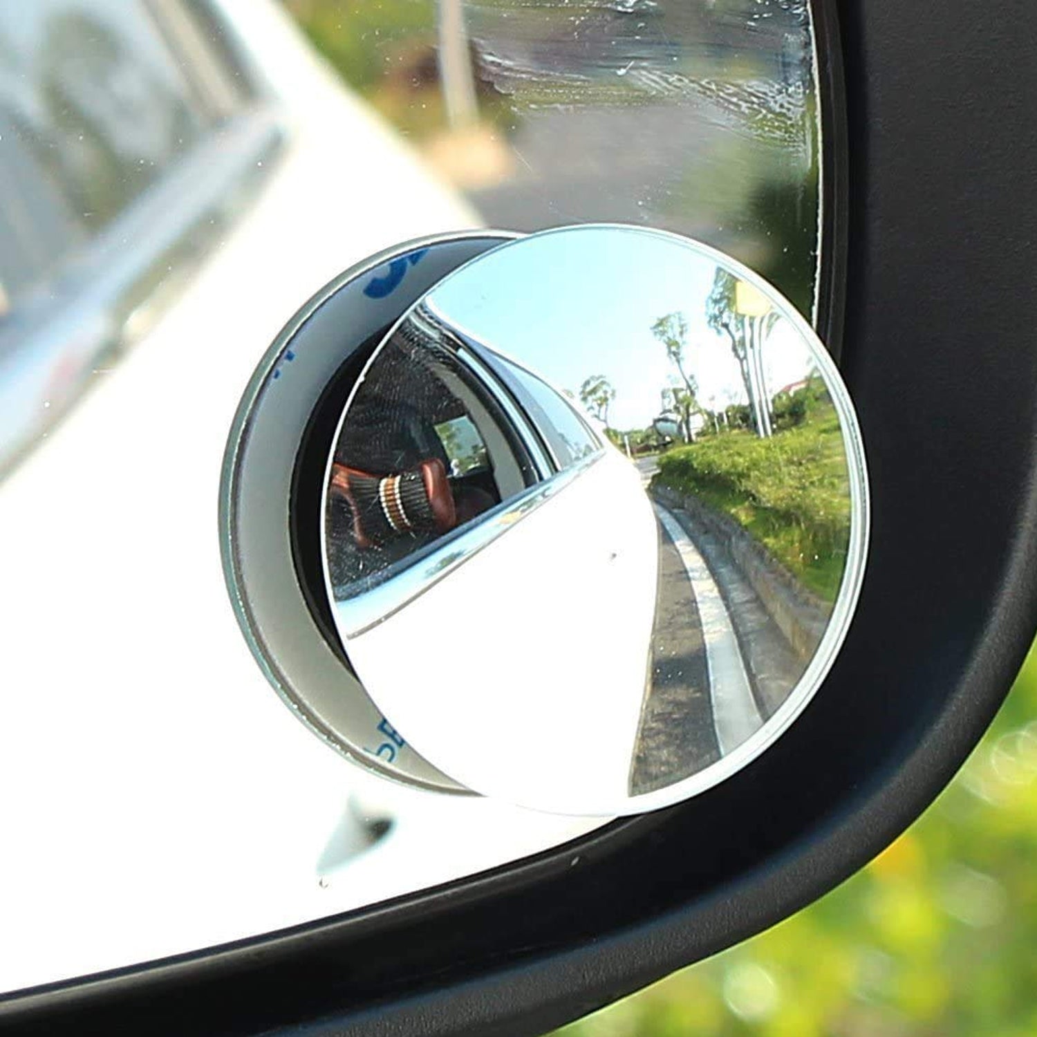 Blind Spot Round Wide Angle Adjustable Convex Rear View Mirror - Pack of 2 - Bhavnagar Deodap