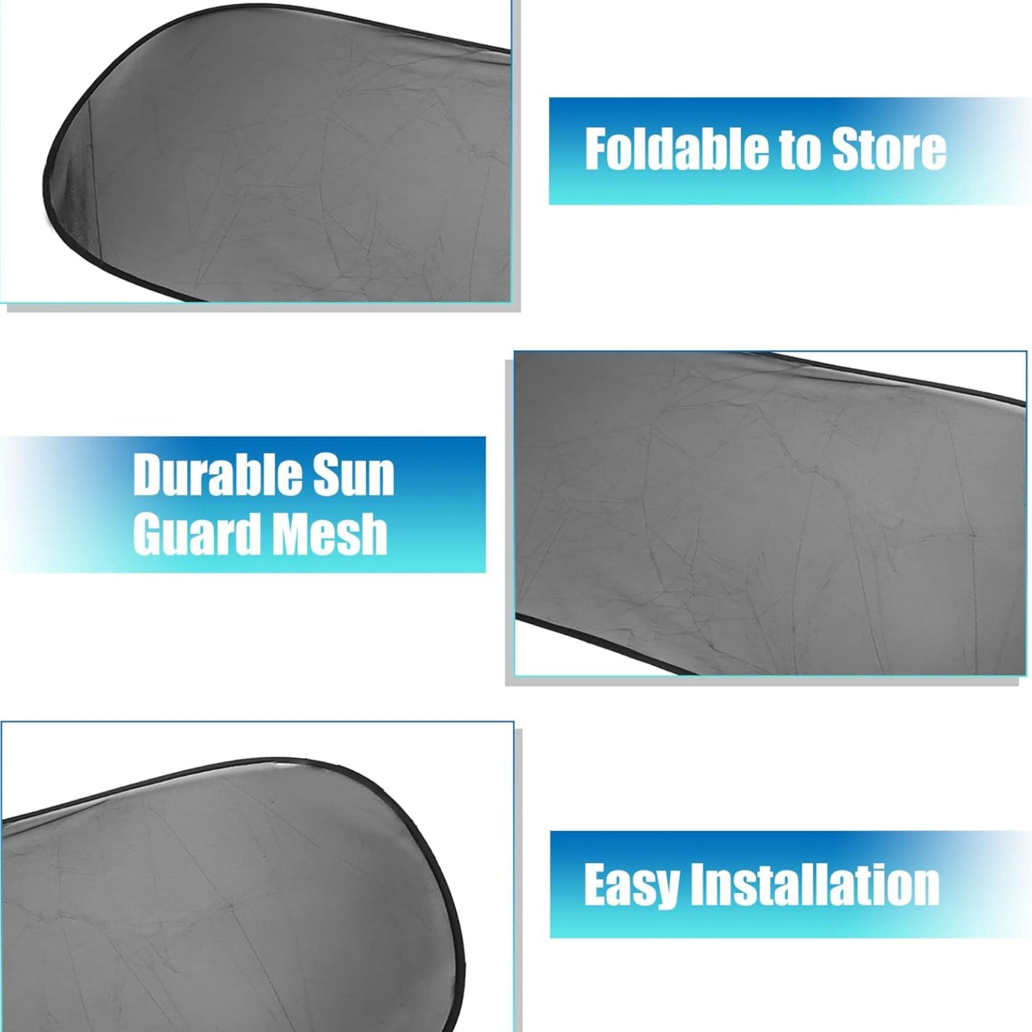 Car Rear Window Sun Shade 39 x 20 Inches Foldable with 4 Suction Cups, Window Sunshade Protection Glare Reduction Shade Protect Sun - Bhavnagar Deodap