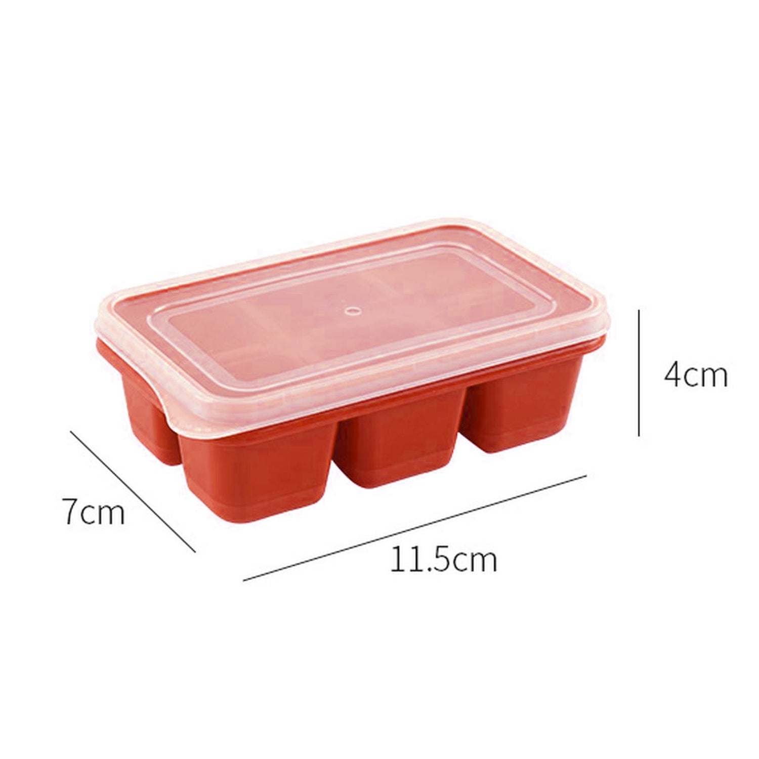 6 cavity Silicone Ice Tray used in all kinds of places like household kitchens for making ice from water and various things and all. - Bhavnagar Deodap