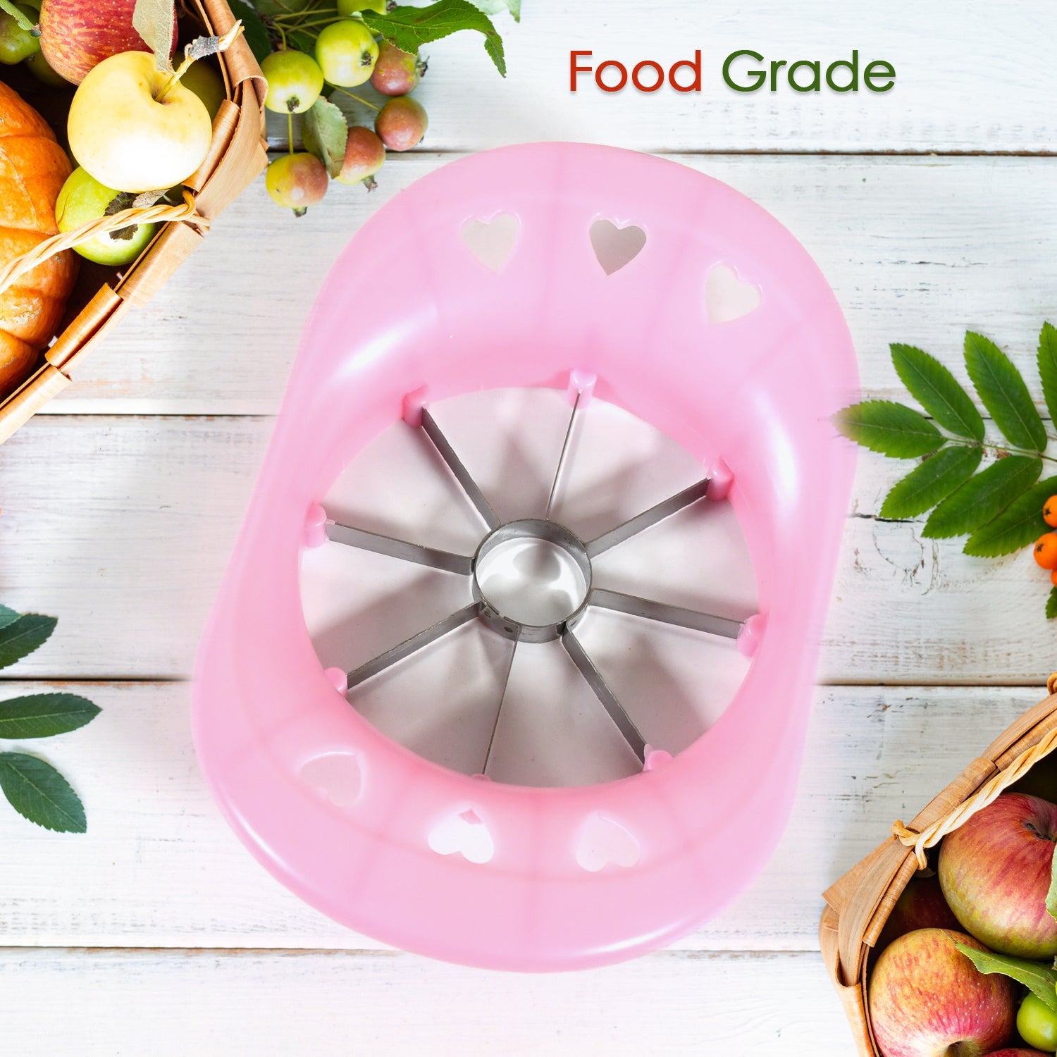 Multi Purpose Fruit Slicer Apple Cutter Regular With 8 Stainless Steel Blades Apple Slicer (1 Pc) - Bhavnagar Deodap