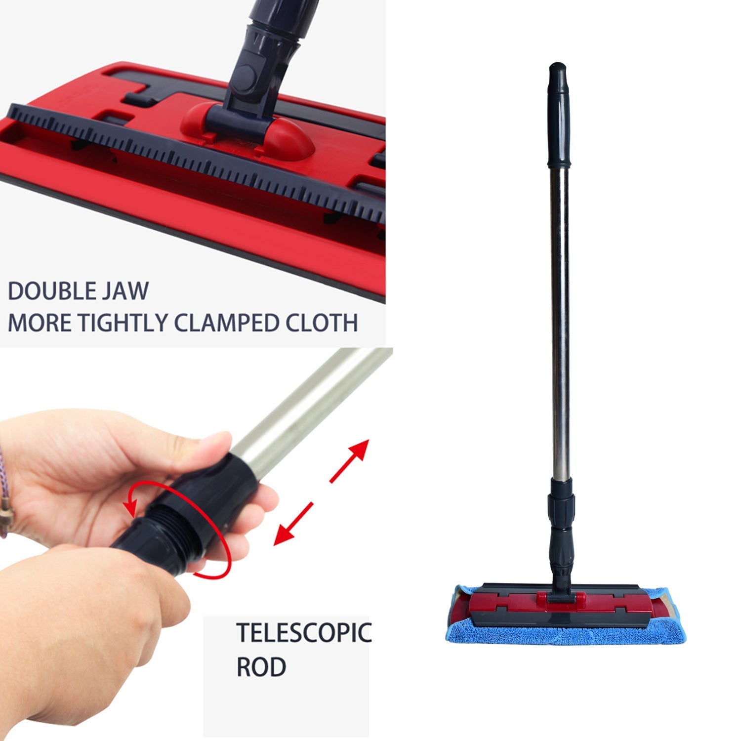 Mop for Floor Cleaning, Microfiber Mop, Flat Mop, Rotating Mop for Floor Cleaning - Bhavnagar Deodap