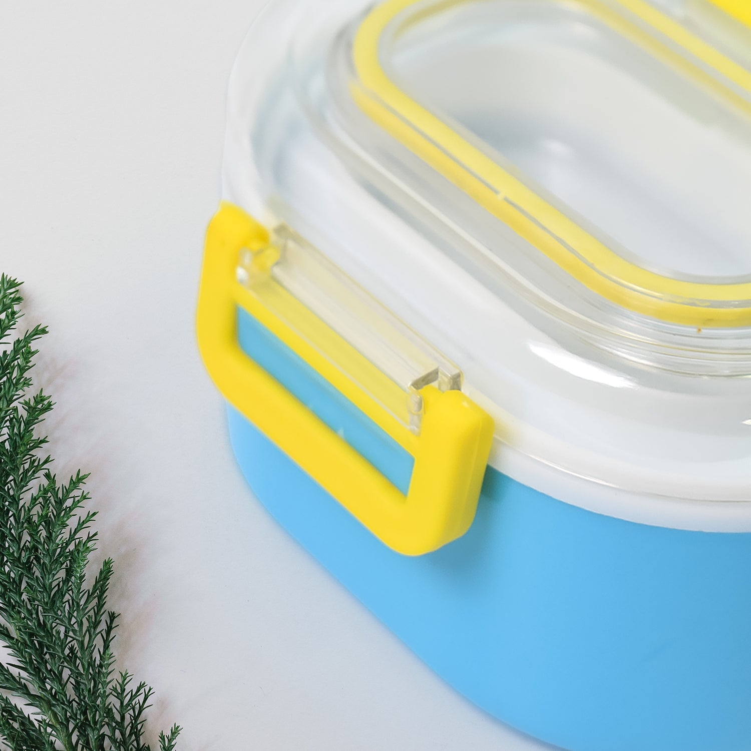 Durable Plastic Lunch box for Kids With 2 in 1 Spoon, Fork (1 Pc) - Bhavnagar Deodap