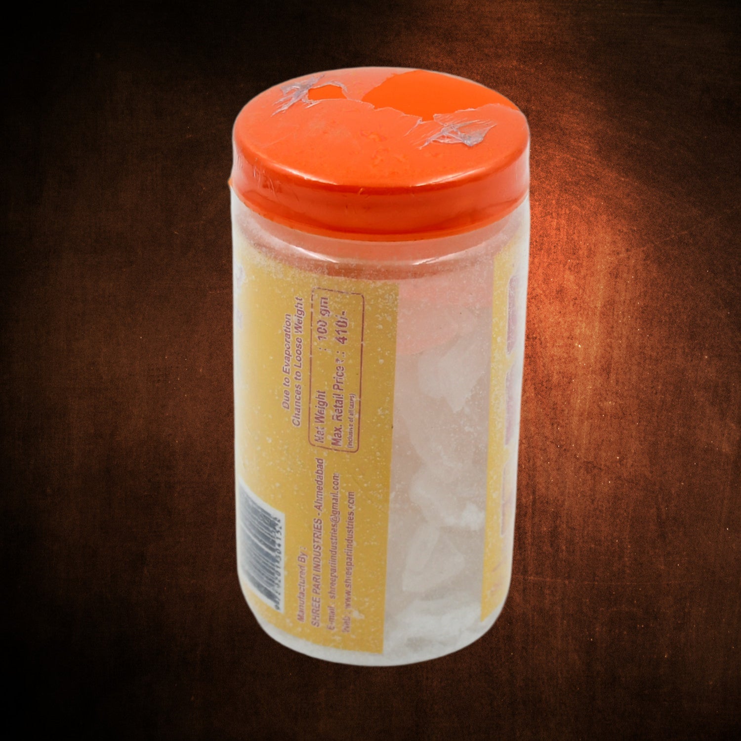 Natural Bhimsheni Camphor (Kapoor) Bhimseni Camphor Kapoor / Kapur Isoborneol Flakes Jar 100gm - Bhavnagar Deodap