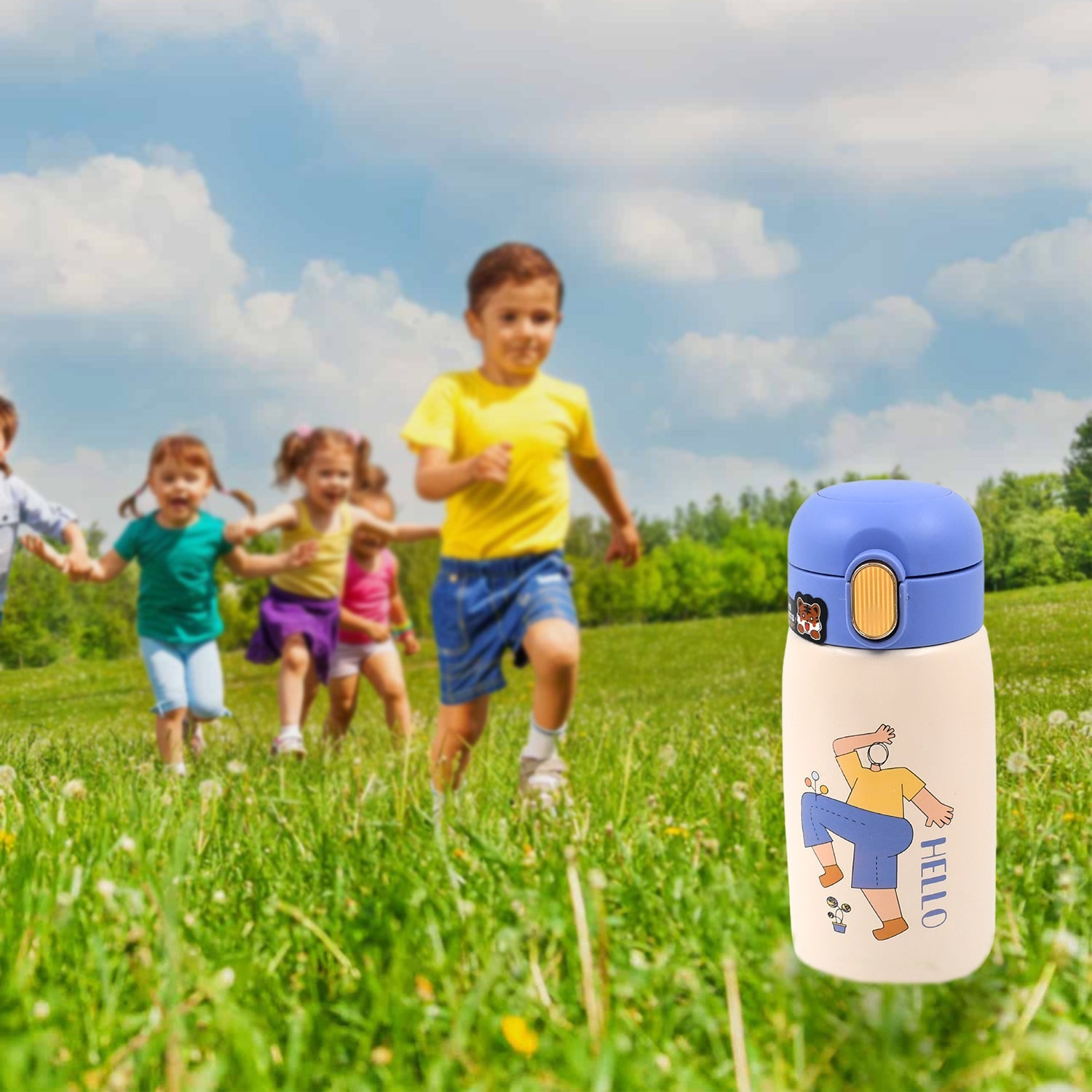 Double walled Stainless Steel Water Bottle (420 ML Approx) - Bhavnagar Deodap