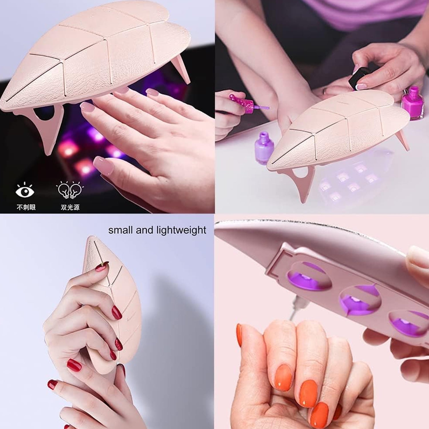 Mini Nail Lamp 6w 6 Led UV Nail Dryer with USB Cable for Gel Nail Polish Nail Art Tools for Starters Home DIY Professionals Salon Manicure (1 Pc) - Bhavnagar Deodap