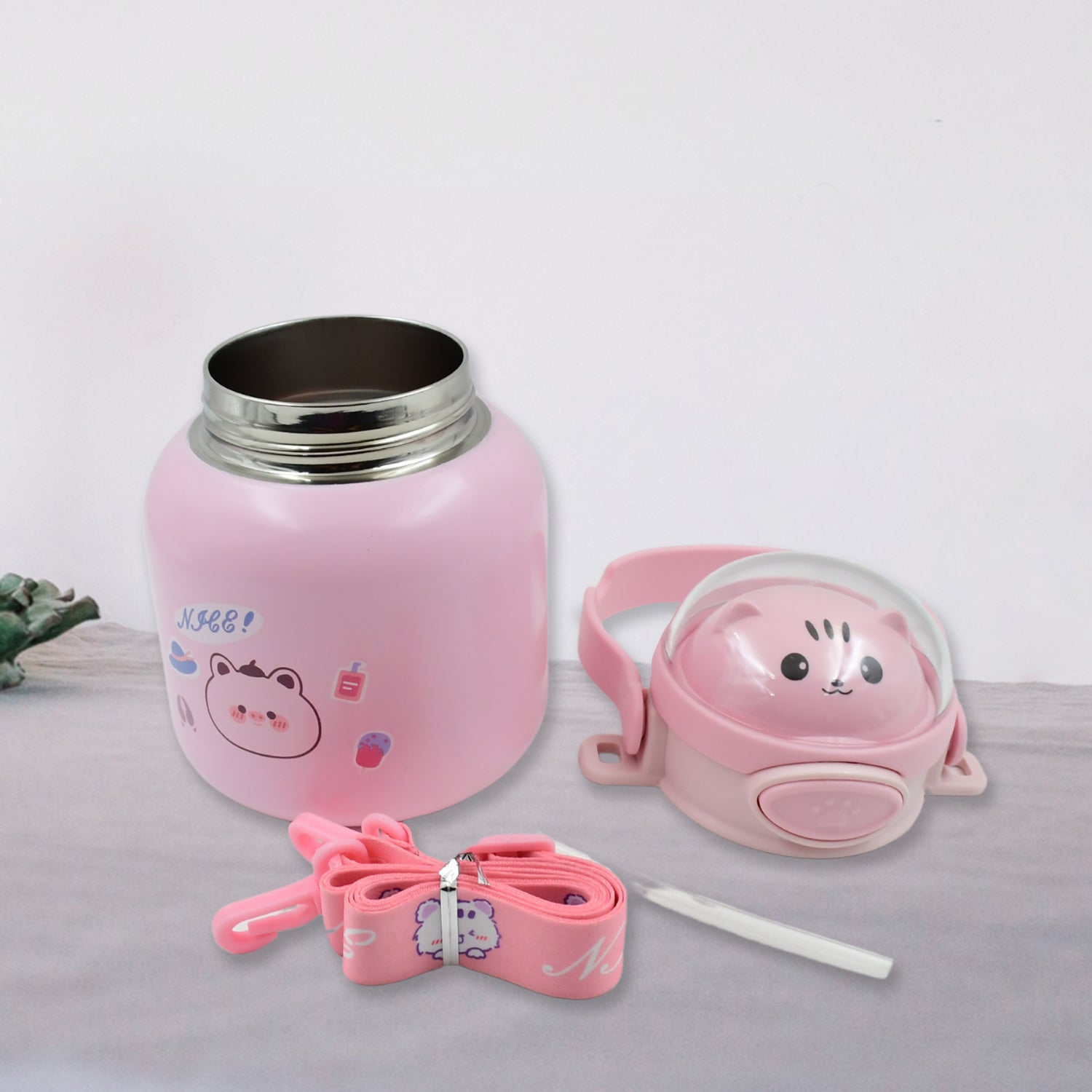 Stainless Steel Mug / Bottle Vacuum Insulated Cup With Handle & Strap (700 ML) - Bhavnagar Deodap