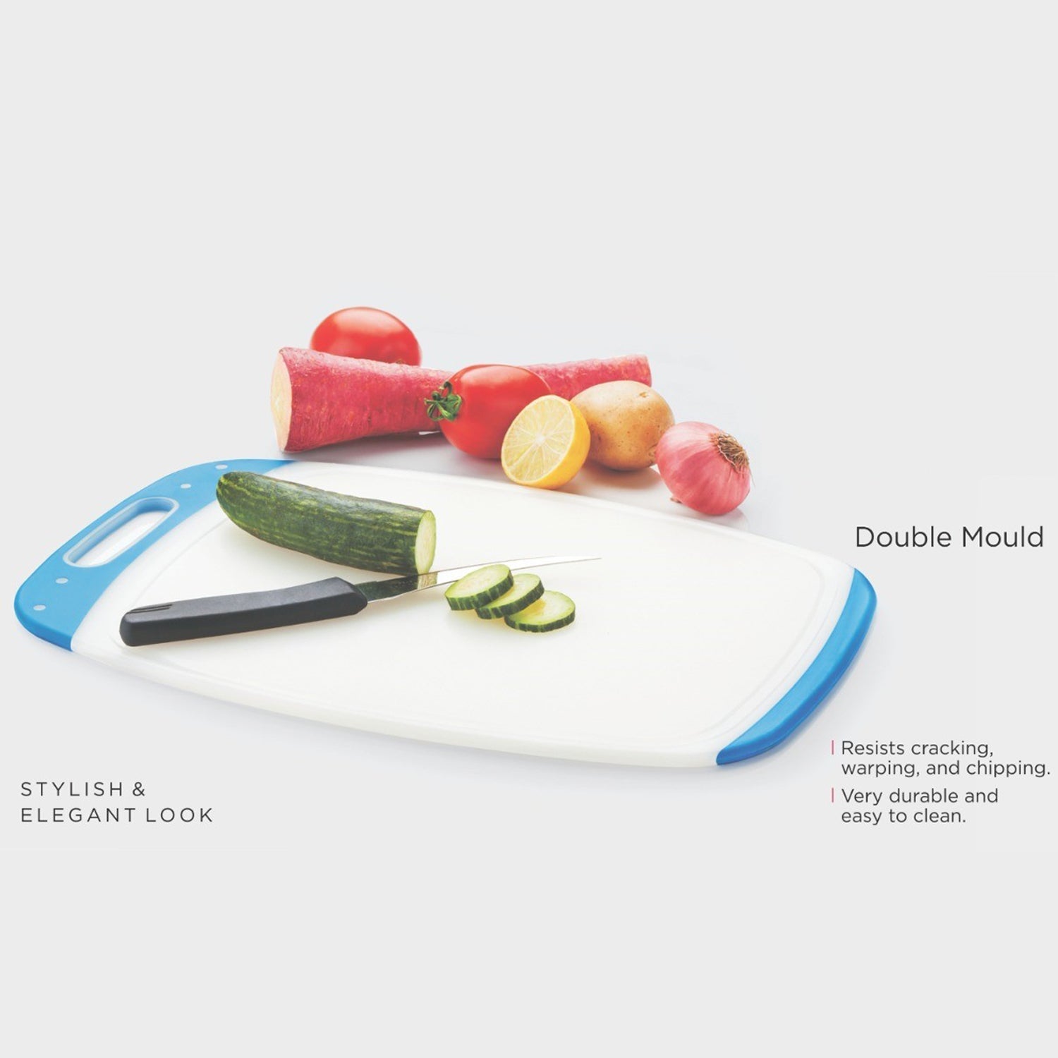 Ganesh Vegetables and Fruits Cutting Chopping Board Plastic Chopper Cutter Board (1 Pc) - Bhavnagar Deodap