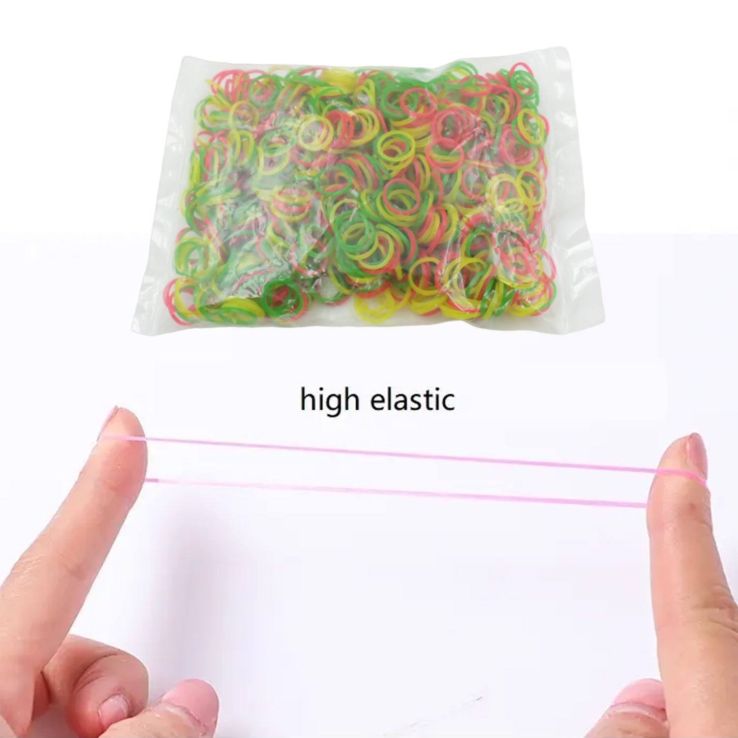 Rubber Band For Office/Home and Kitchen Accessories Item Products, Elastic Rubber Bands, Flexible Reusable Nylon Elastic Unbreakable, For Stationery, School  Multicolor (1 Inch, 50 GM) - Bhavnagar Deodap