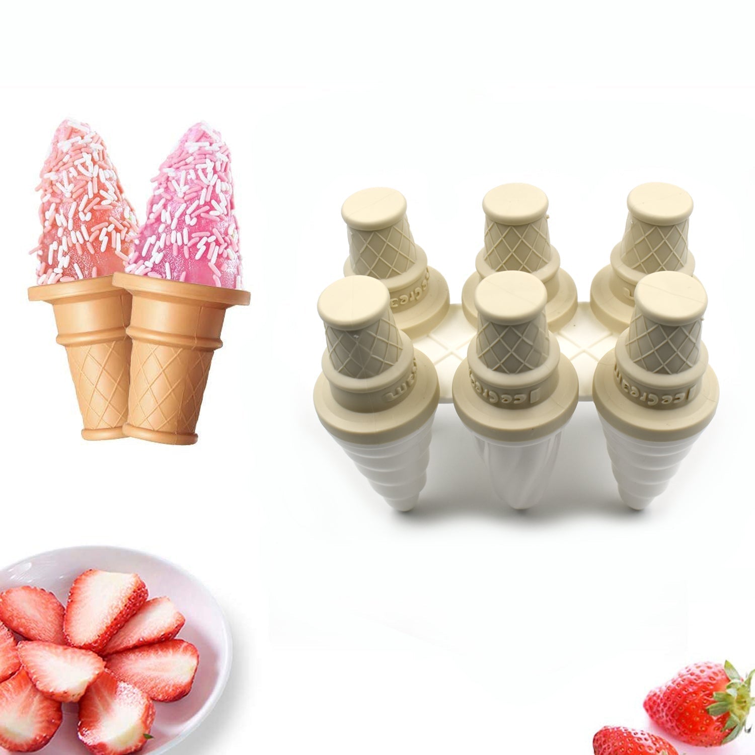 6 Pc ice candy maker Ice Cream Mold used for making ice-creams in all kinds of places including restaurants and ice-cream parlours etc. - Bhavnagar Deodap