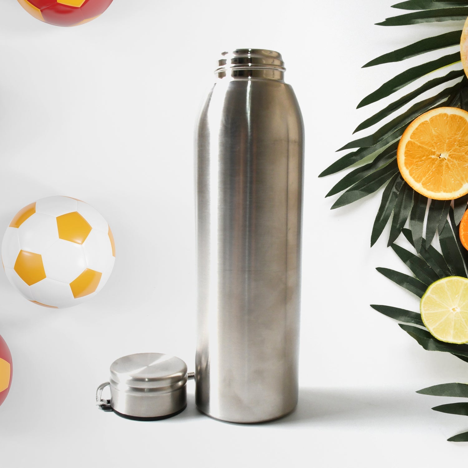 Stainless Steel Water Bottle, Fridge Water Bottle, Leak Proof, Rust Proof, Hot & Cold Drinks, BPA Free Food Grade Quality, Steel fridge Bottle For office / Gym / School (600 ML Approx) - Bhavnagar Deodap