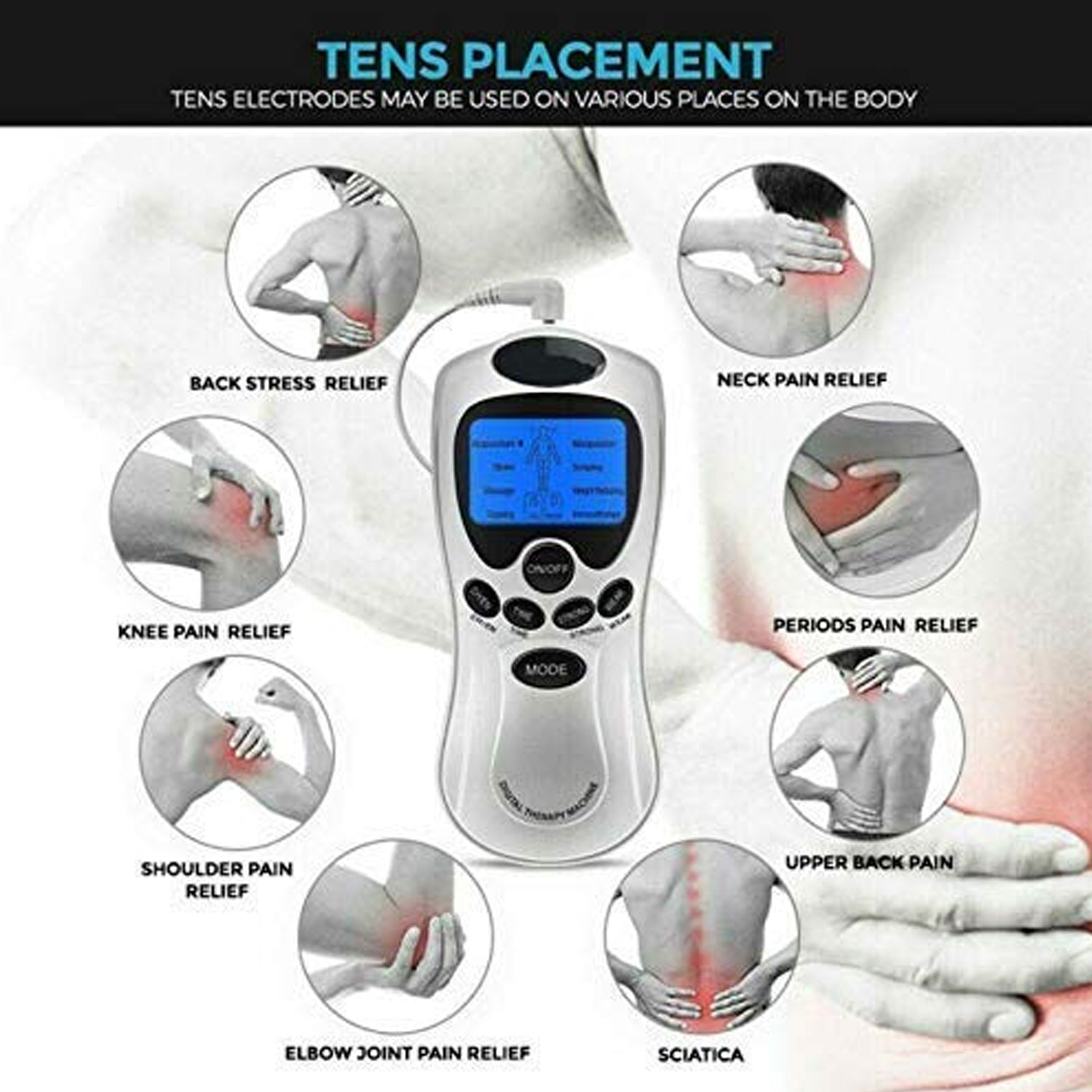 Multifunction Pain Relief Massager (Electric, Pulse Therapy) - Neck, Back, Body Without Adaptor - Bhavnagar Deodap