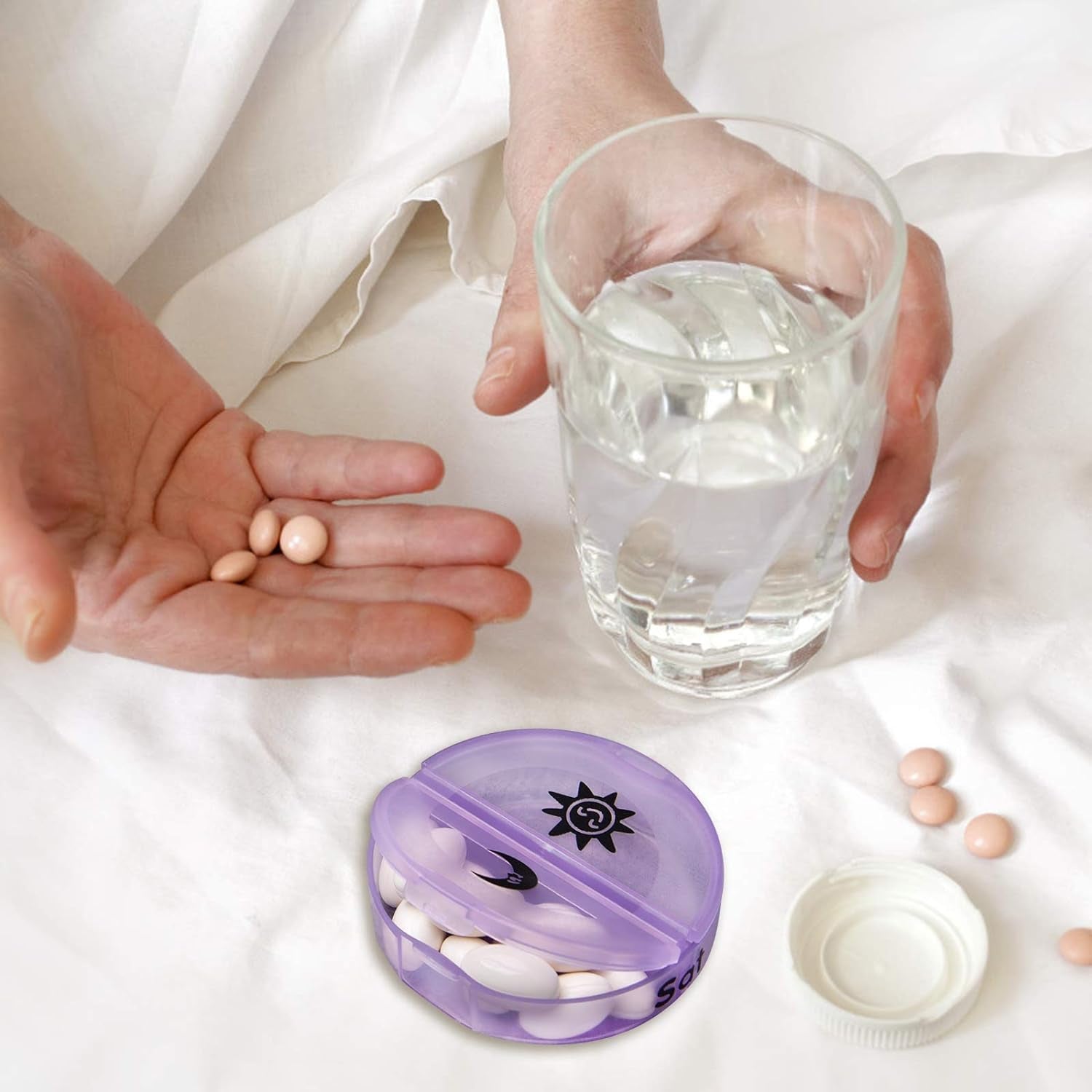 Weekly Pill Organizer 2 Times a Day Travel 7 Day Pill Box Twice a Day Daily Medicine Pill Case with Large Compartments - Bhavnagar Deodap