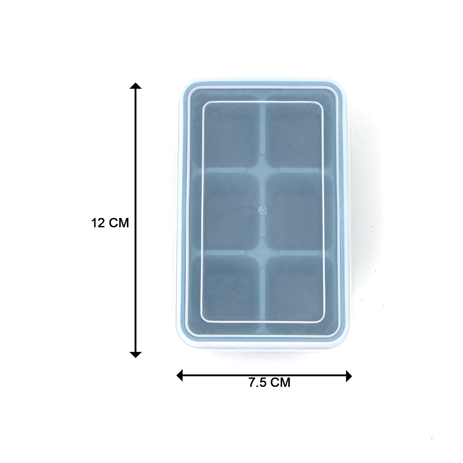 6 Grid Silicone Ice Tray used in all kinds of places like household kitchens for making ice from water and various things and all. - Bhavnagar Deodap