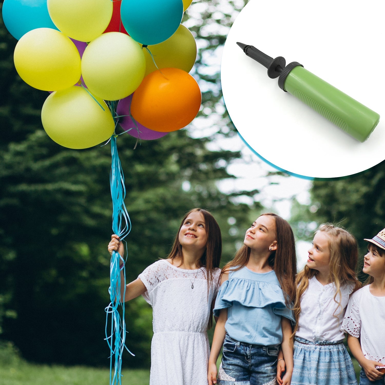 Pump for Balloons, Hand Pump, Air Pump Balloon, Robust Durable Plastic, for Party, Birthday, Wedding, Inflatable Toys - Bhavnagar Deodap