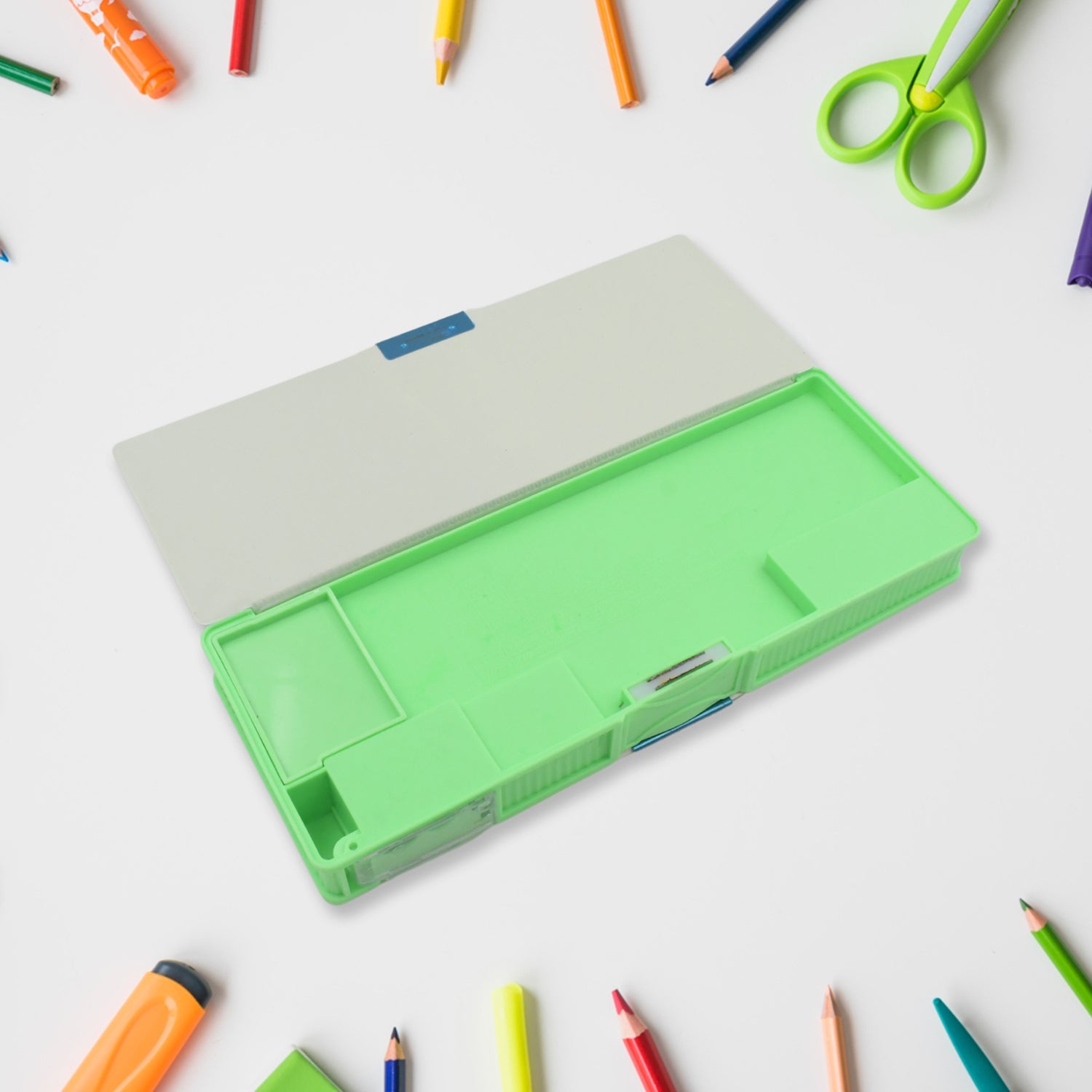Multipurpose Compass Box (2 Compartments): Cartoon Pencil Case for Kids - Bhavnagar Deodap