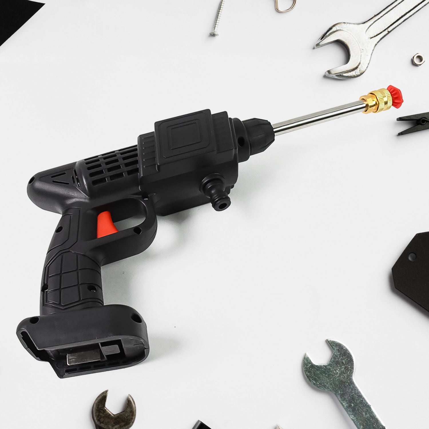 Double Battery 18.5V Rechargeable Electric, Car Washer Gun (1 Set) - Bhavnagar Deodap