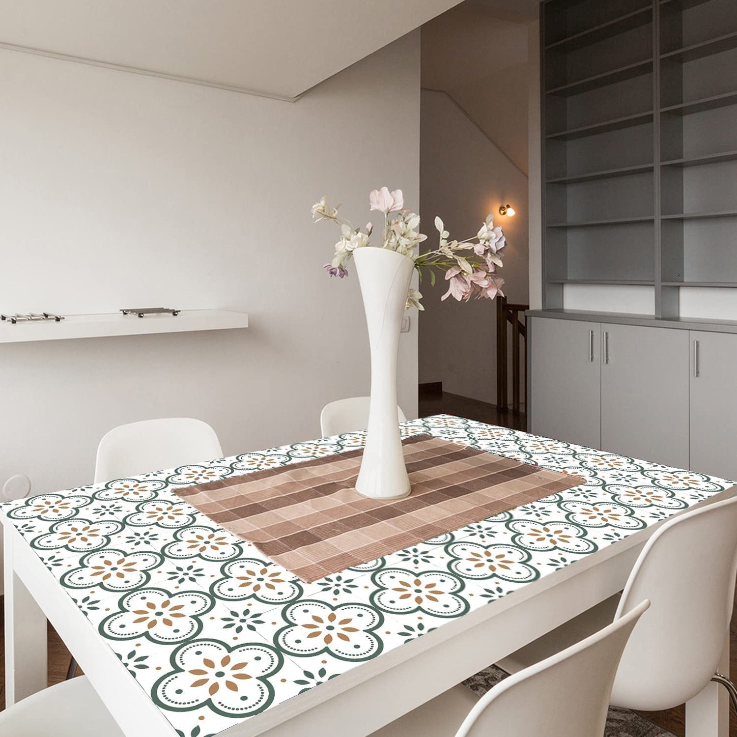 Peel and Stick Floor Tiles Kitchen / Bathroom Backsplash Sticker Detachable Waterproof DIY Tile Stickers for Wall Decoration Tiles Home Decoration (8x8 Inch / 1 pc Tiles) - Bhavnagar Deodap