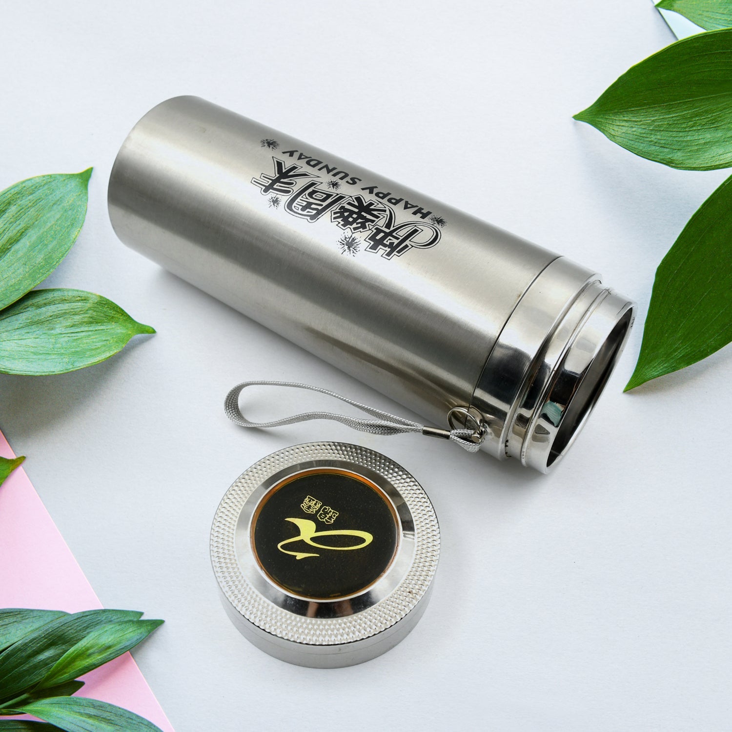 Stainless Steel Water Bottle Leak Proof With Dori Easy to Carry, Rust Proof, Hot & Cold Drinks, Gym Sipper BPA Free Food Grade Quality, Steel fridge Bottle For office / Gym / School (600 ML) - Bhavnagar Deodap