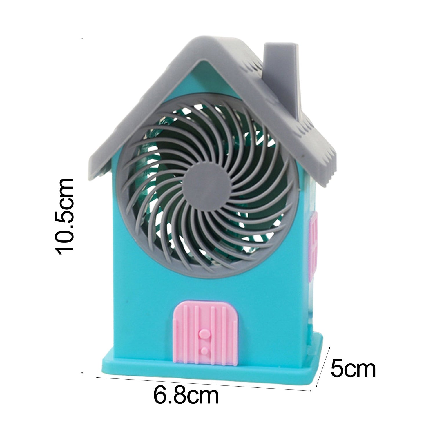 Mini House Fan House Design Rechargeable Portable Personal Desk Fan For Home , Office & Kids Use (Battery Not Include) - Bhavnagar Deodap