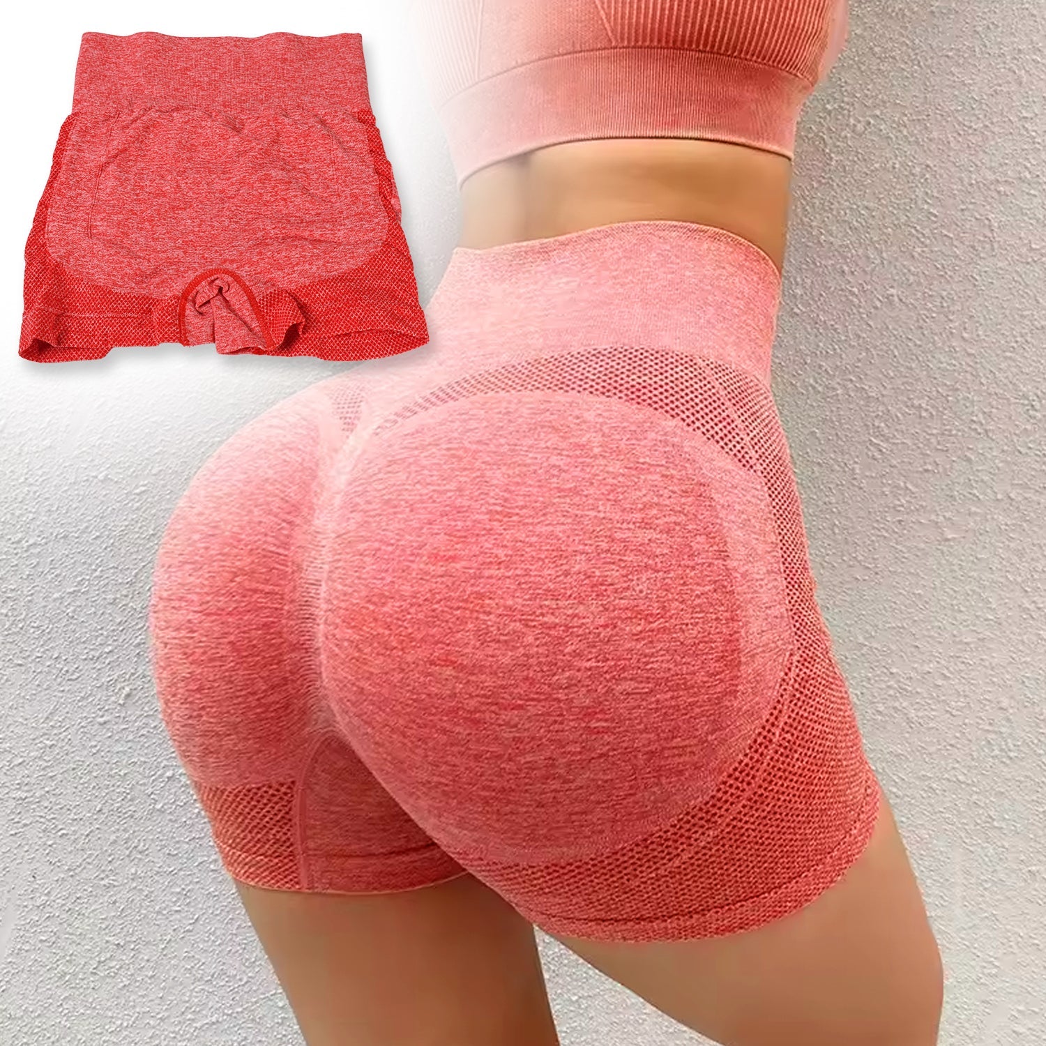 High Elastic Peach hip Lifting Yoga Shorts Women's Running Sports High Fitness Athletic Waist Yoga Workout Yoga Pants / Shorts Elastic Dress Soft Yoga Pants / Shorts - Bhavnagar Deodap