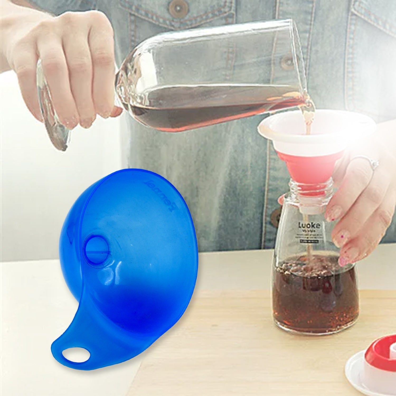 Plastic Funnel For Pouring Oil, Sauce, Water, Juice Cooking Oil, Powder, Small Food-Grains Food Grade Plastic Funnel (1 Pc) - Bhavnagar Deodap