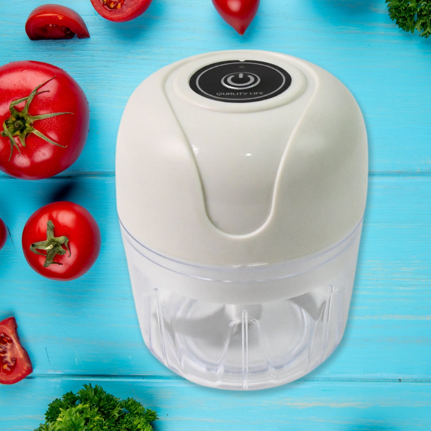 Wireless USB Rechargeable Mini Electric Garlic Machine / Chopper (250Ml) - Bhavnagar Deodap